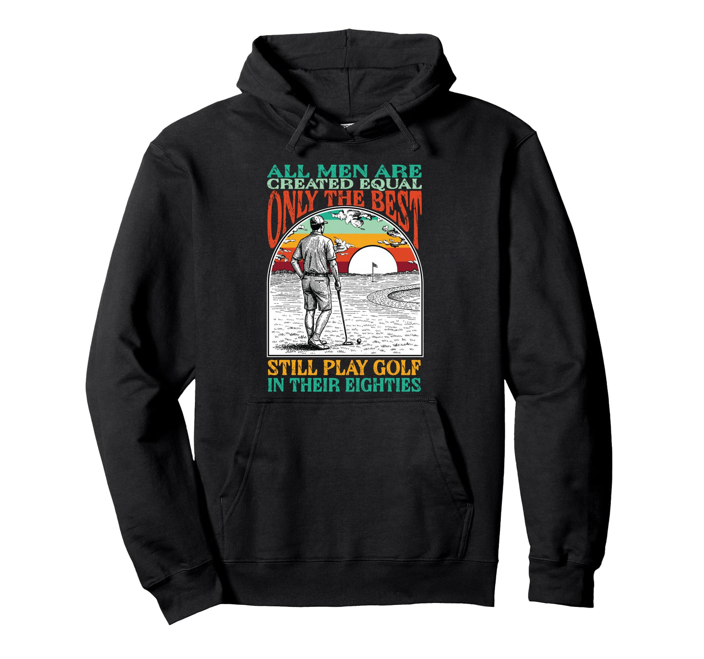 Funny 80Th Birthday Golf Dad Play Hoodie - Custom Art Print Unisex - T-Shirt, Sweatshirt, Hoodie