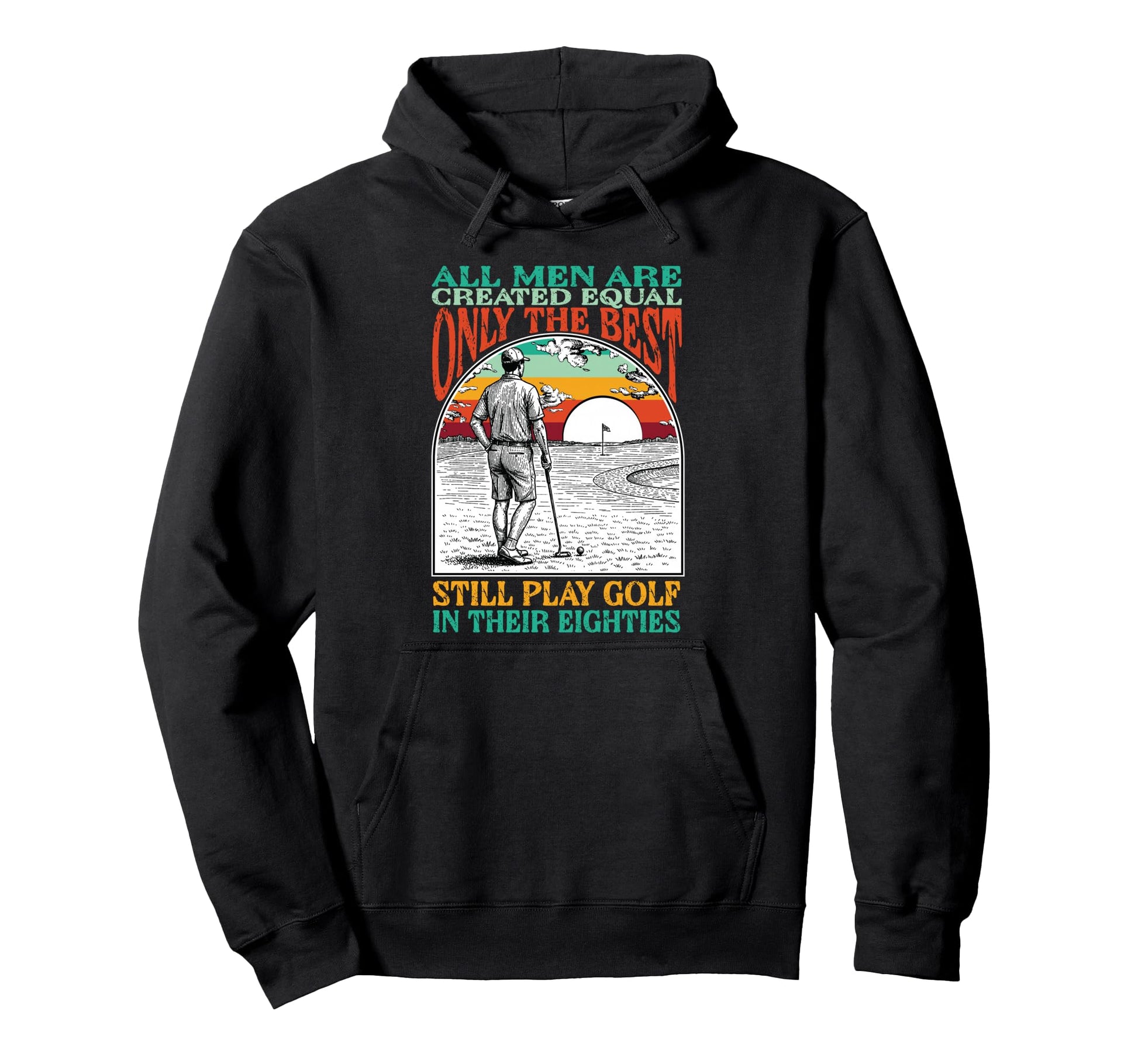 Funny 80Th Birthday Golf Dad Play Hoodie - Custom Art Print Unisex - T-Shirt, Sweatshirt, Hoodie