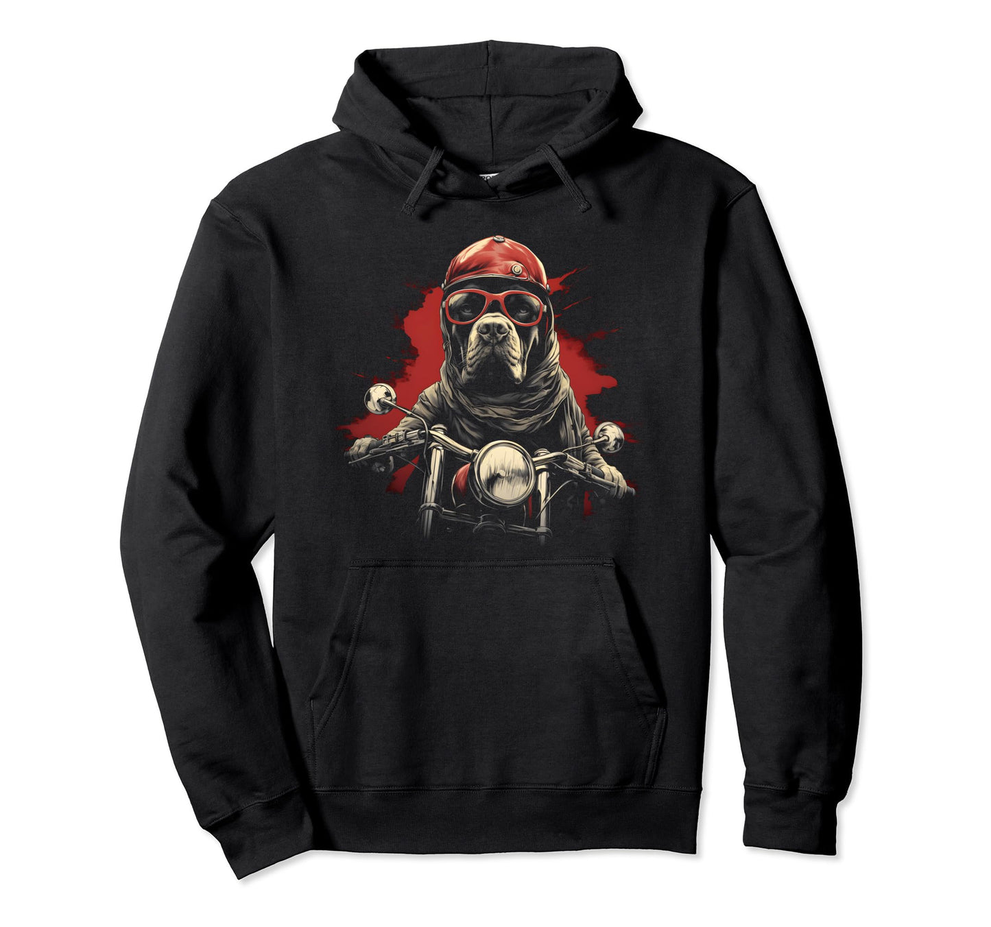 Motorcycle Dad Biker Dog Boxer Dad Hoodie - Streetwear Style for Adults - T-Shirt, Sweatshirt, Hoodie