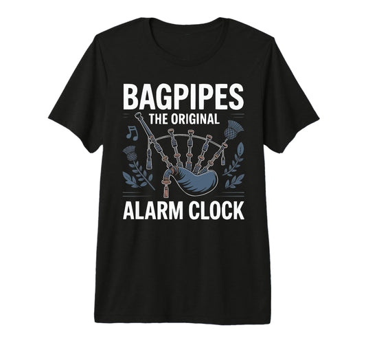 Bagpipe Player Musical Instrument T-Shirt - Minimalist Print for Adults - T-Shirt, Sweatshirt, Hoodie