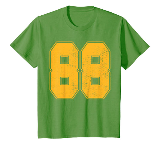 88 Outline Number 88 Varsity Fan T-Shirt - Casual Everyday Wear Men Women - T-Shirt, Sweatshirt, Hoodie