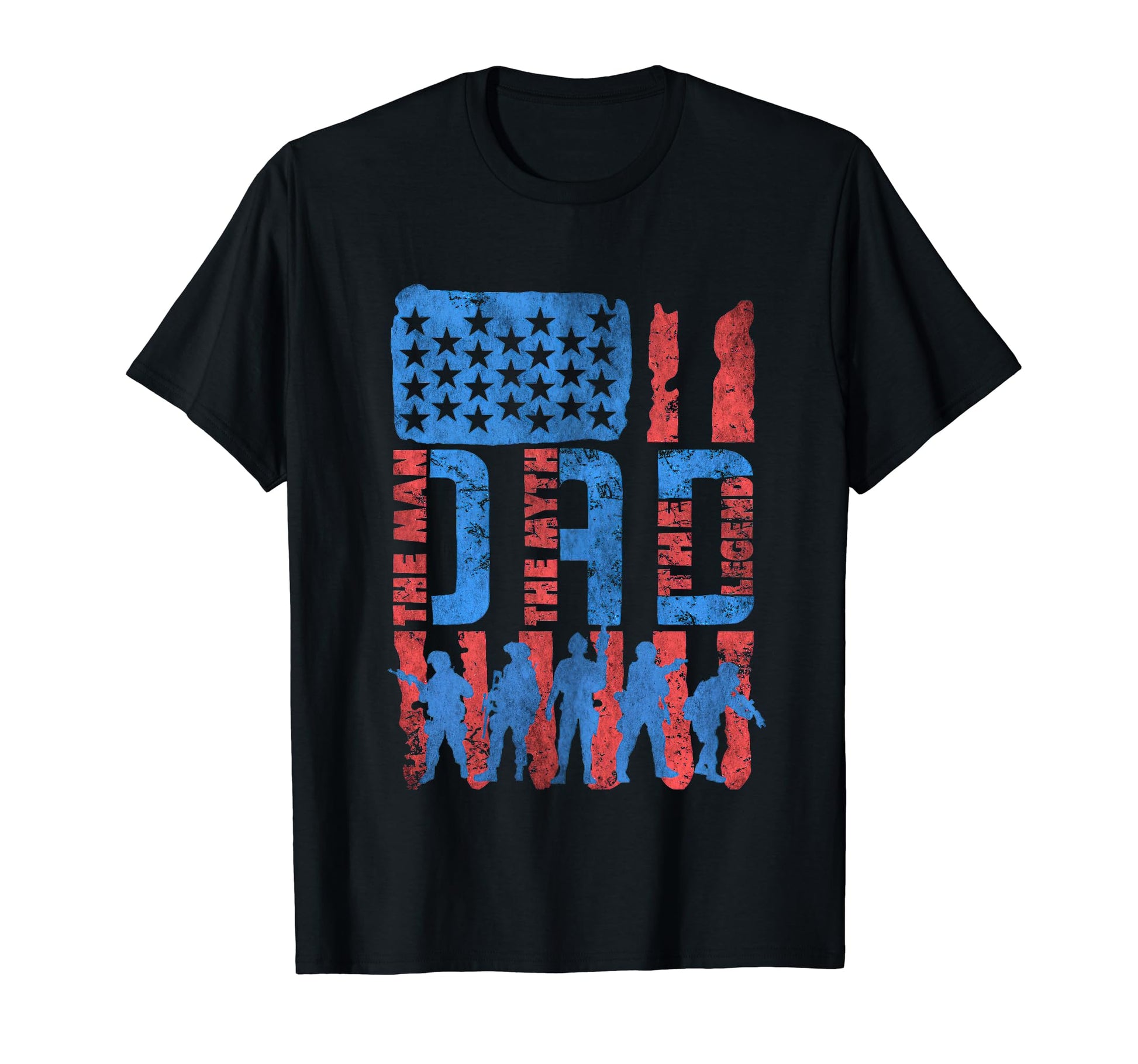 Dad Myth Legend American Flag Funny T-Shirt - Trendy Graphic Men Women - T-Shirt, Sweatshirt, Hoodie