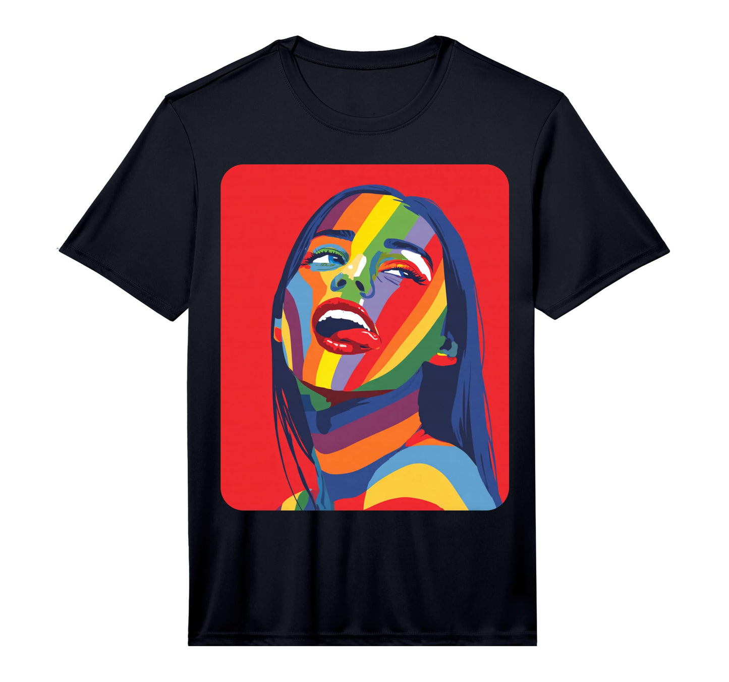 Female Womens Abstract Designer Pop Art T-Shirt - Graphic Print for Adults - T-Shirt, Sweatshirt, Hoodie