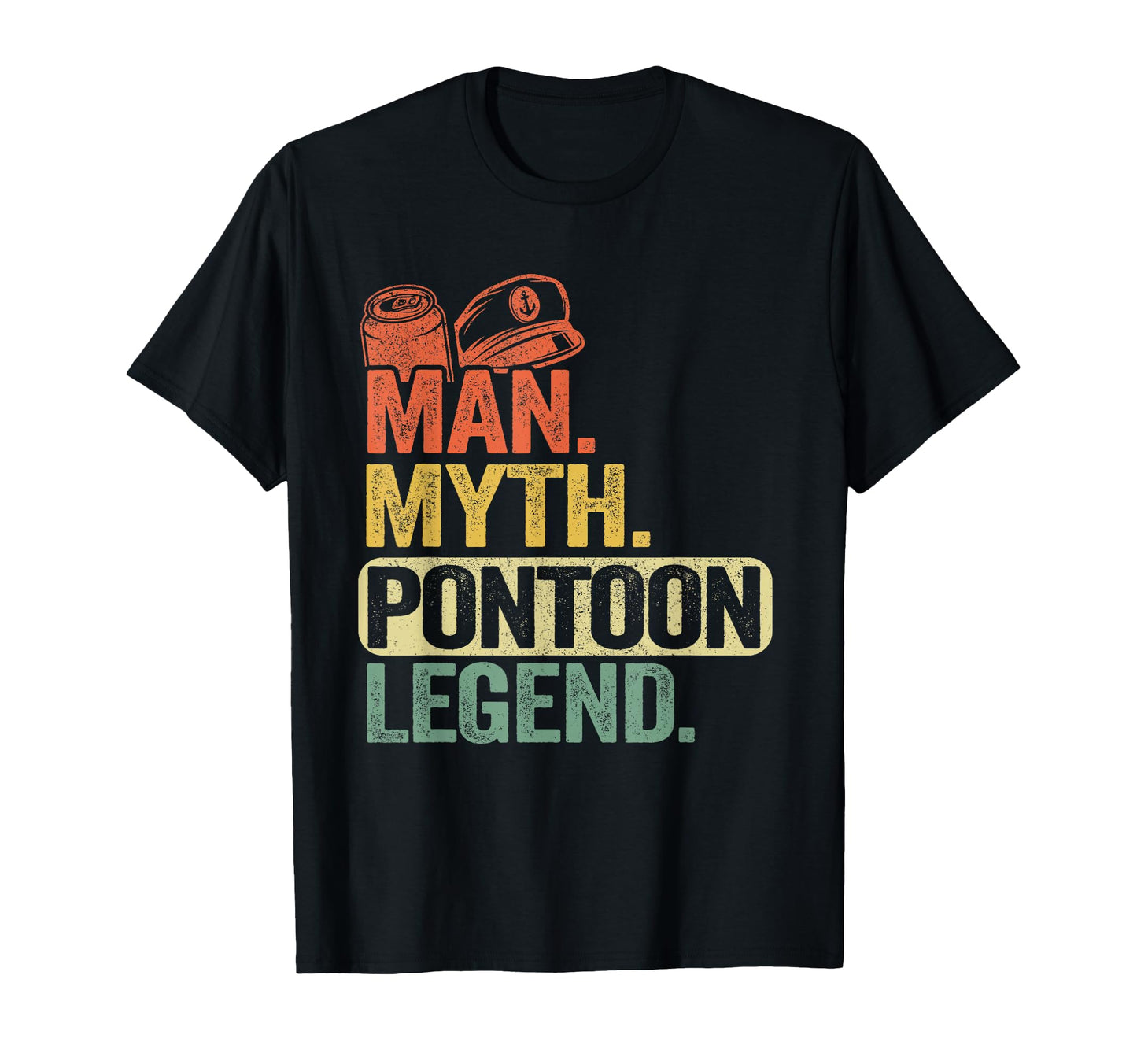 Myth Pontoon Legend Dad Grandpa Pontoon T-Shirt - Custom Art Print Unisex - T-Shirt, Sweatshirt, Hoodie