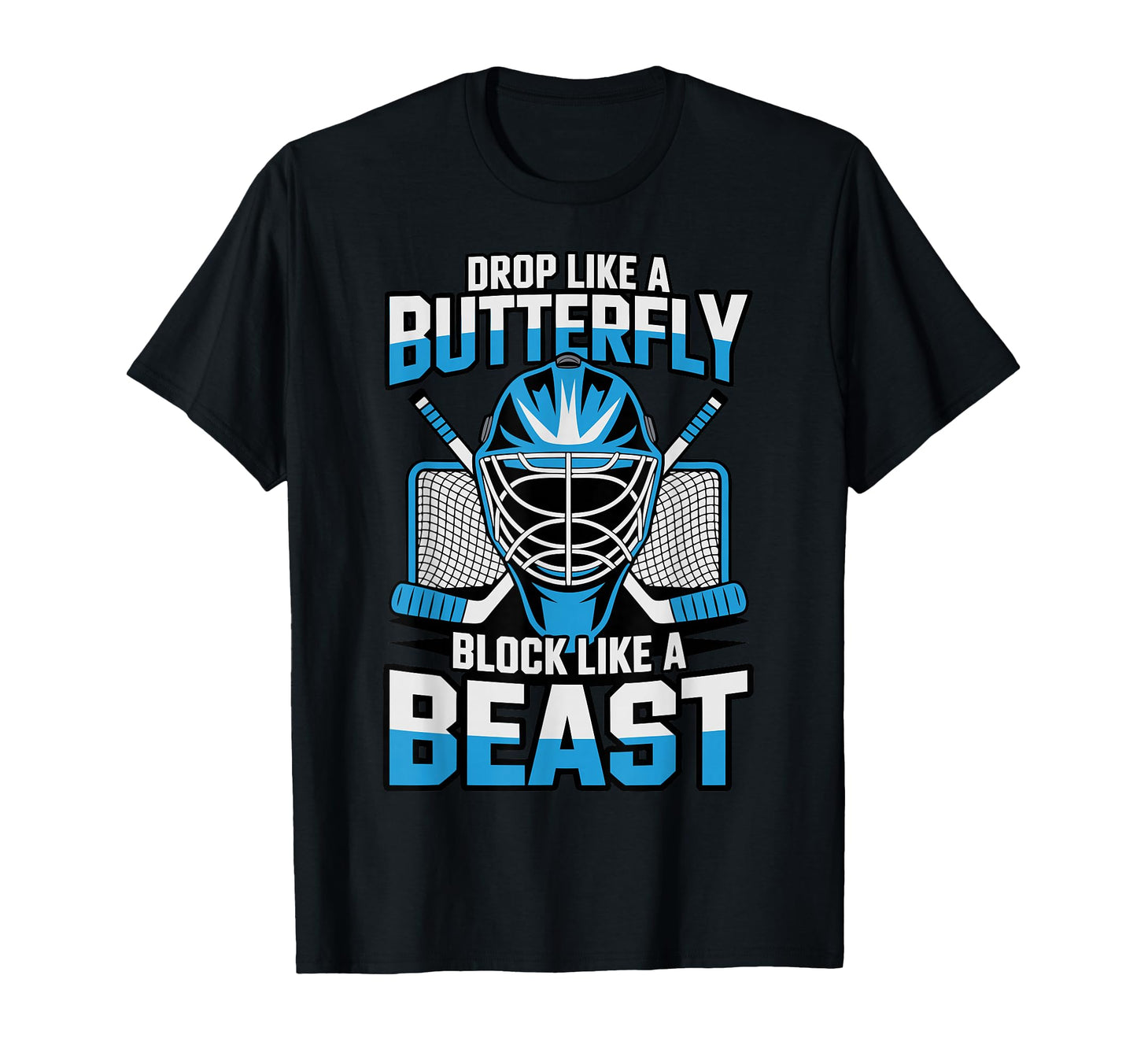 Ice Hockey Goalkeeper Butterfly Hockey T-Shirt - Unique Graphic Men Women - T-Shirt, Sweatshirt, Hoodie