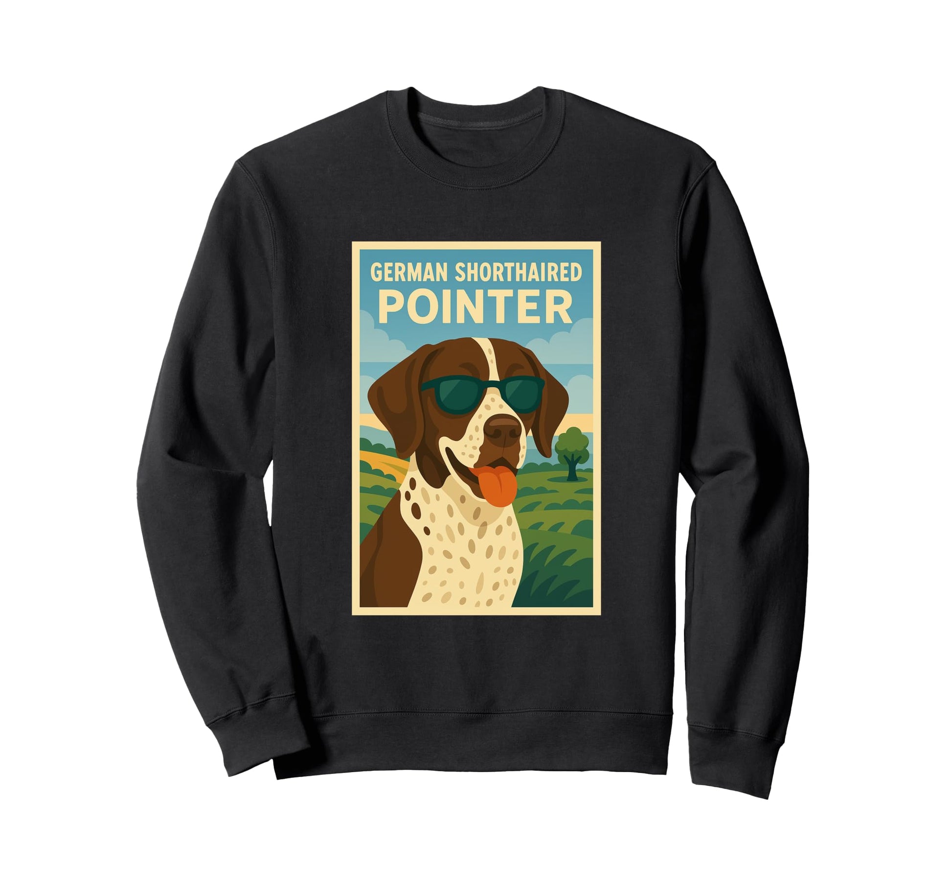 German Shorthaired Pointer Art Sweatshirt - Minimalist Print Unisex - T-Shirt, Sweatshirt, Hoodie