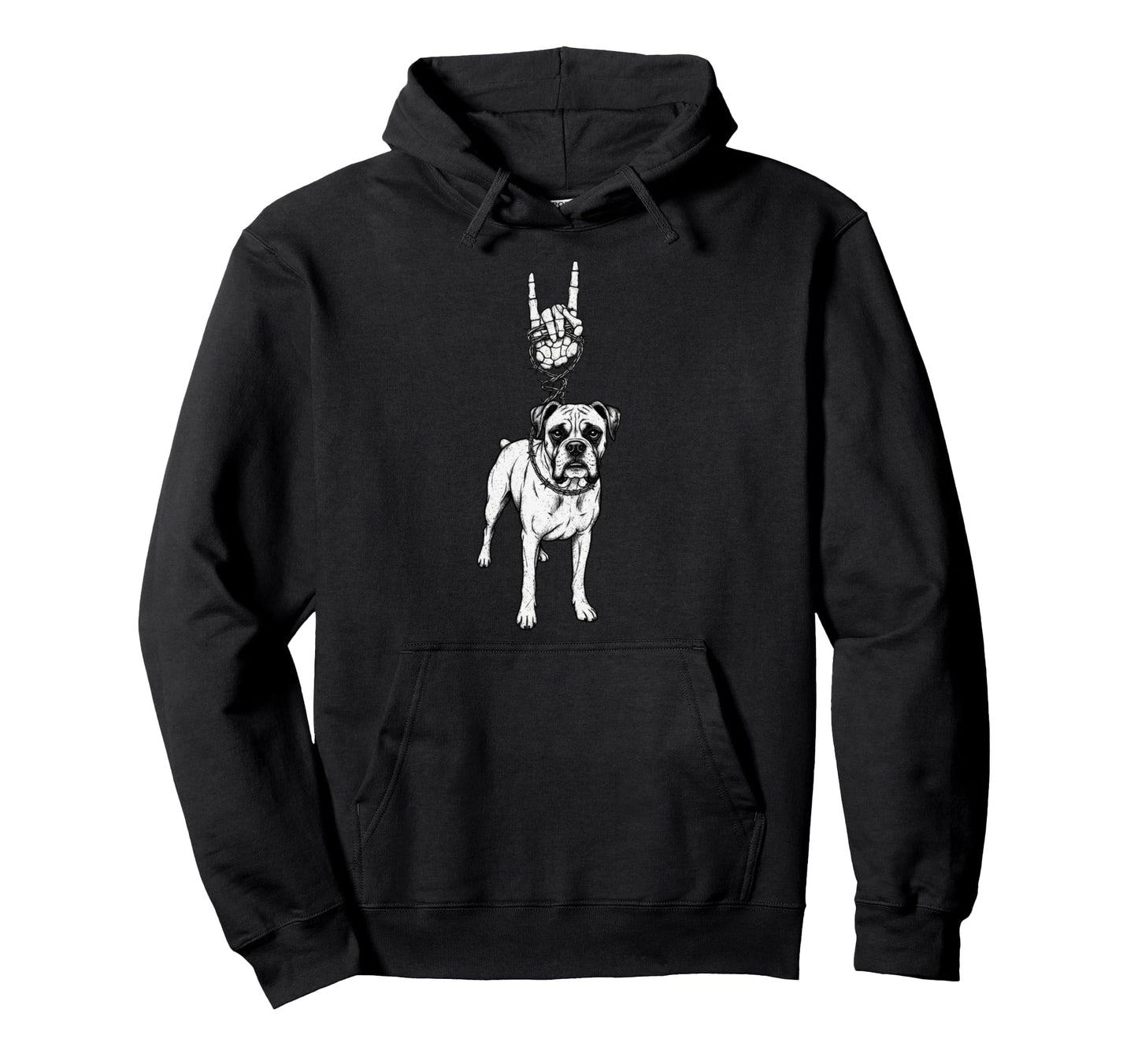 Boxer Dog Lover Goth Alt Metal Emo Hoodie - Unique Graphic for Adults - T-Shirt, Sweatshirt, Hoodie
