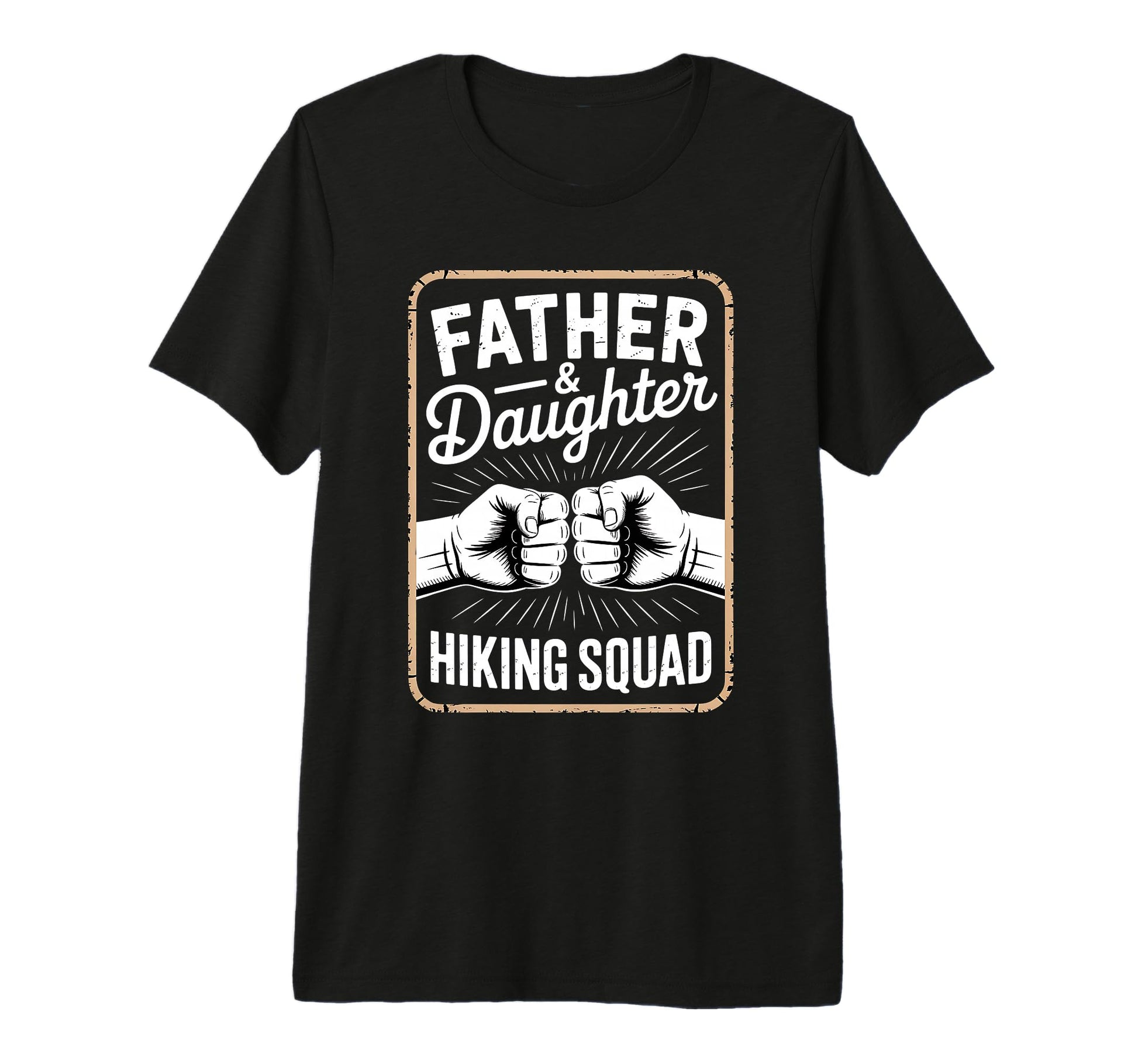 Father Daughter Hiking Squad Tri T-Shirt - Fun Novelty Design for Adults - T-Shirt, Sweatshirt, Hoodie