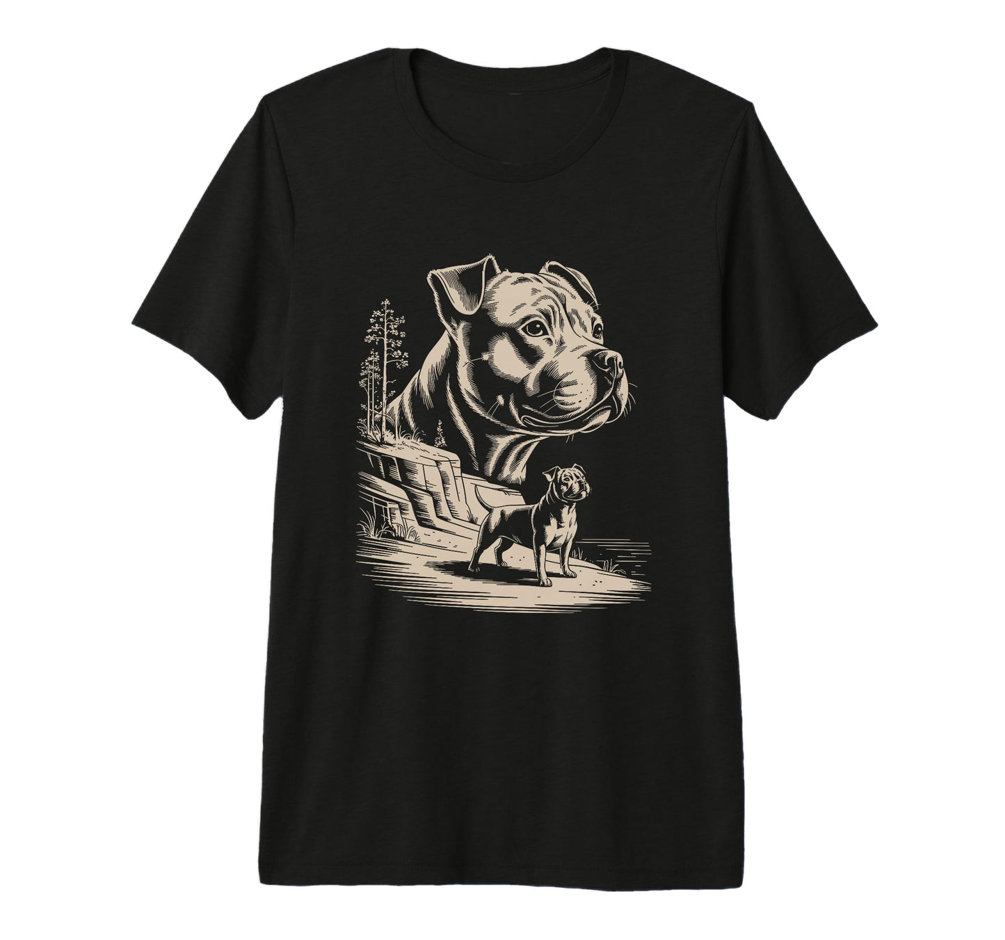 Mom Dad Staffordshire Bull Terrier Dog T-Shirt - Aesthetic Graphic Unisex - T-Shirt, Sweatshirt, Hoodie