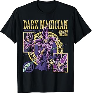 Dark Magician Collage and Stats Card Game Anime T-Shirt Unisex T-shirt, Sweatshirt, Hoodie, Long Sleeve Tee - T-Shirt, Sweatshirt, Hoodie