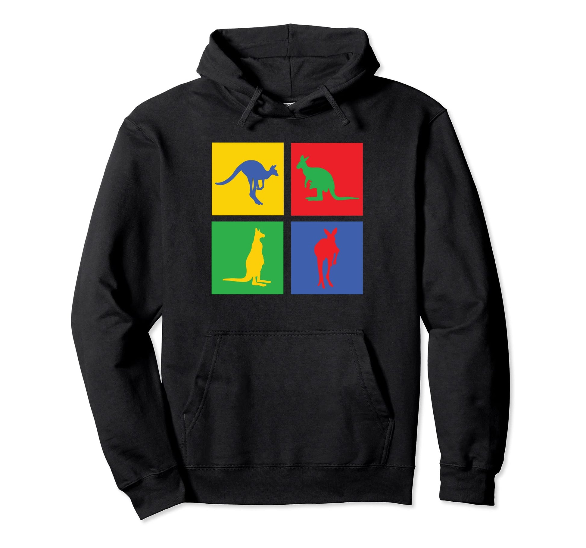 Kangaroo Lover Gift Pop Art Kangaroo Hoodie - Novelty Apparel for Adults - T-Shirt, Sweatshirt, Hoodie
