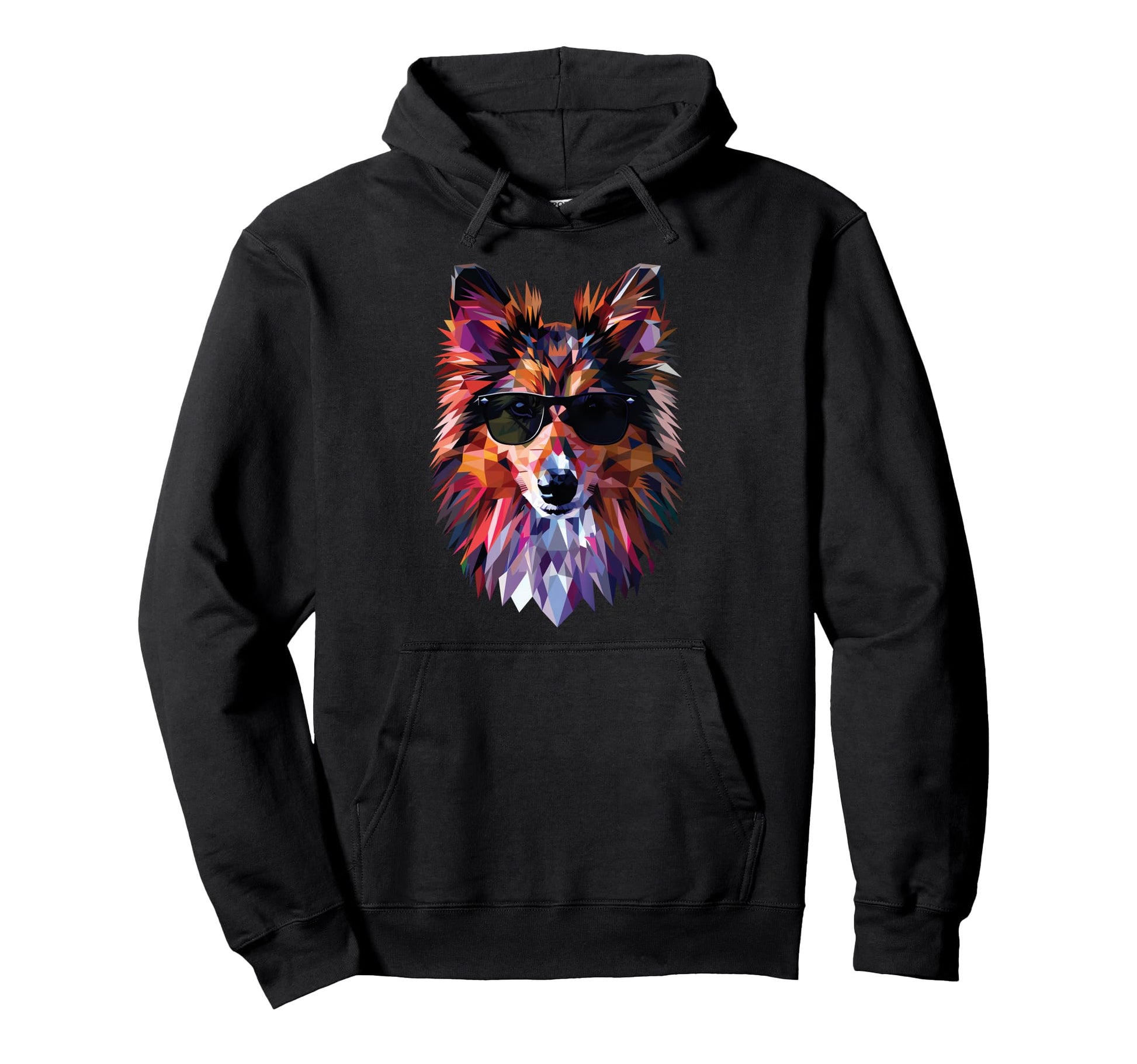 Dog Dad Mom Sunglasses Shetland Hoodie - Fun Novelty Design Men Women - T-Shirt, Sweatshirt, Hoodie