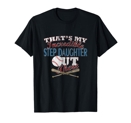 Baseball Softball Daughter Step T-Shirt - Casual Everyday Wear Men Women - T-Shirt, Sweatshirt, Hoodie