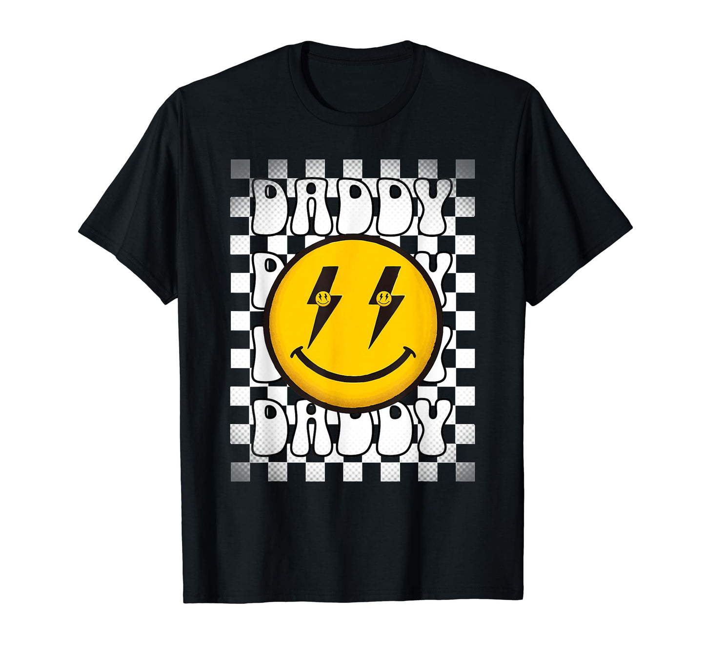 Checkered Daddy Happy Dad Vibe Smile T-Shirt - Streetwear Style Unisex - T-Shirt, Sweatshirt, Hoodie