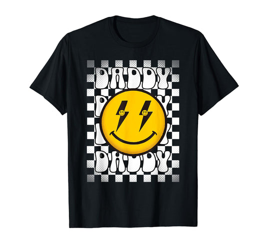 Checkered Daddy Happy Dad Vibe Smile T-Shirt - Streetwear Style Unisex - T-Shirt, Sweatshirt, Hoodie