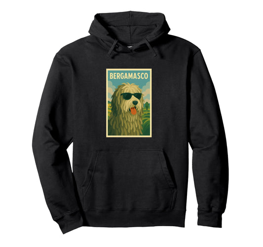 Bergamasco Dog Art Minimalist Pop Art Hoodie - Novelty Apparel Unisex - T-Shirt, Sweatshirt, Hoodie
