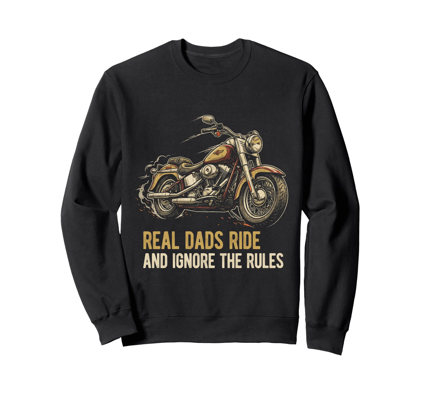 Funny Papa Motorcycle Rider Dad Sweatshirt - Custom Art Print Men Women - T-Shirt, Sweatshirt, Hoodie