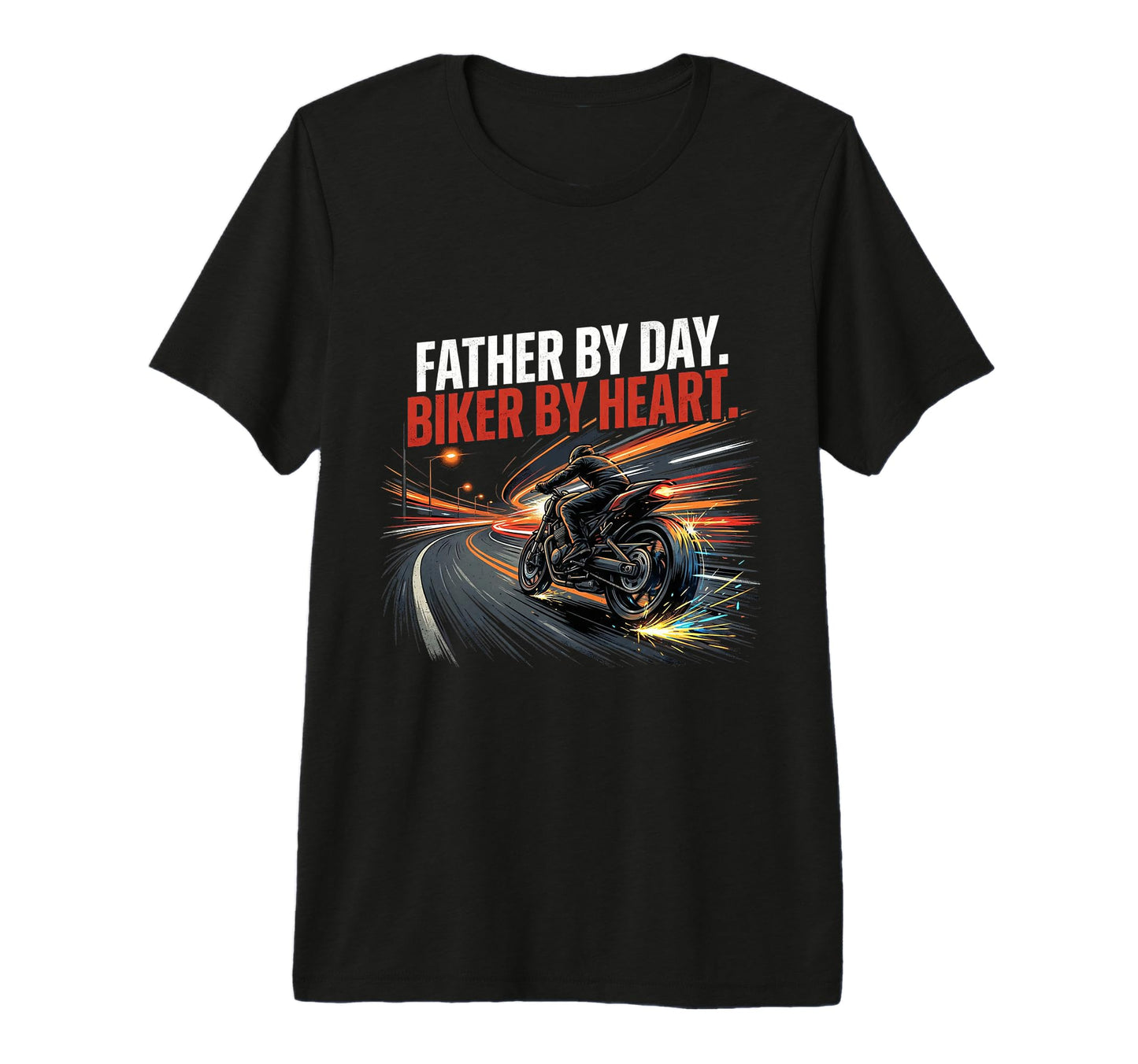 Mens Motorcycle Papa Rider Biker Dad T-Shirt - Minimalist Print Men Women - T-Shirt, Sweatshirt, Hoodie