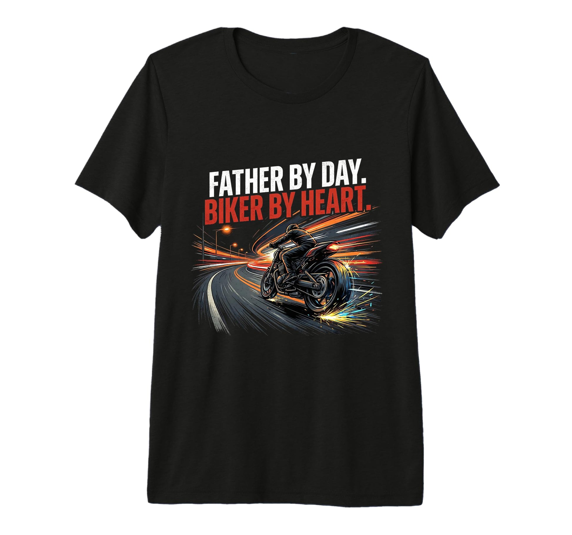 Mens Motorcycle Papa Rider Biker Dad T-Shirt - Minimalist Print Men Women - T-Shirt, Sweatshirt, Hoodie