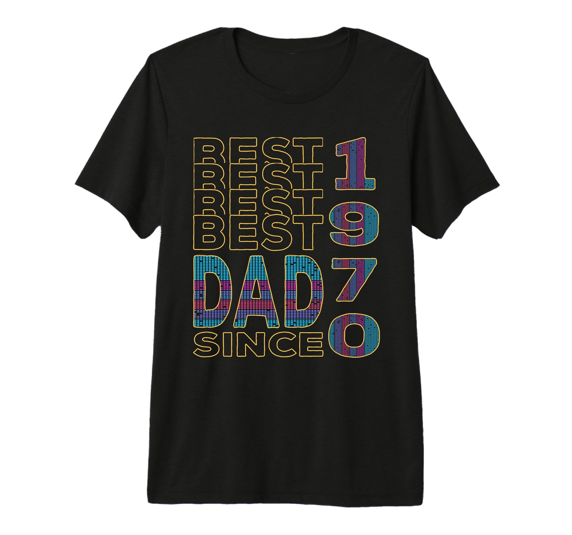 Best Dad World Dad Since 1970 T-Shirt - Fun Novelty Design Men Women - T-Shirt, Sweatshirt, Hoodie