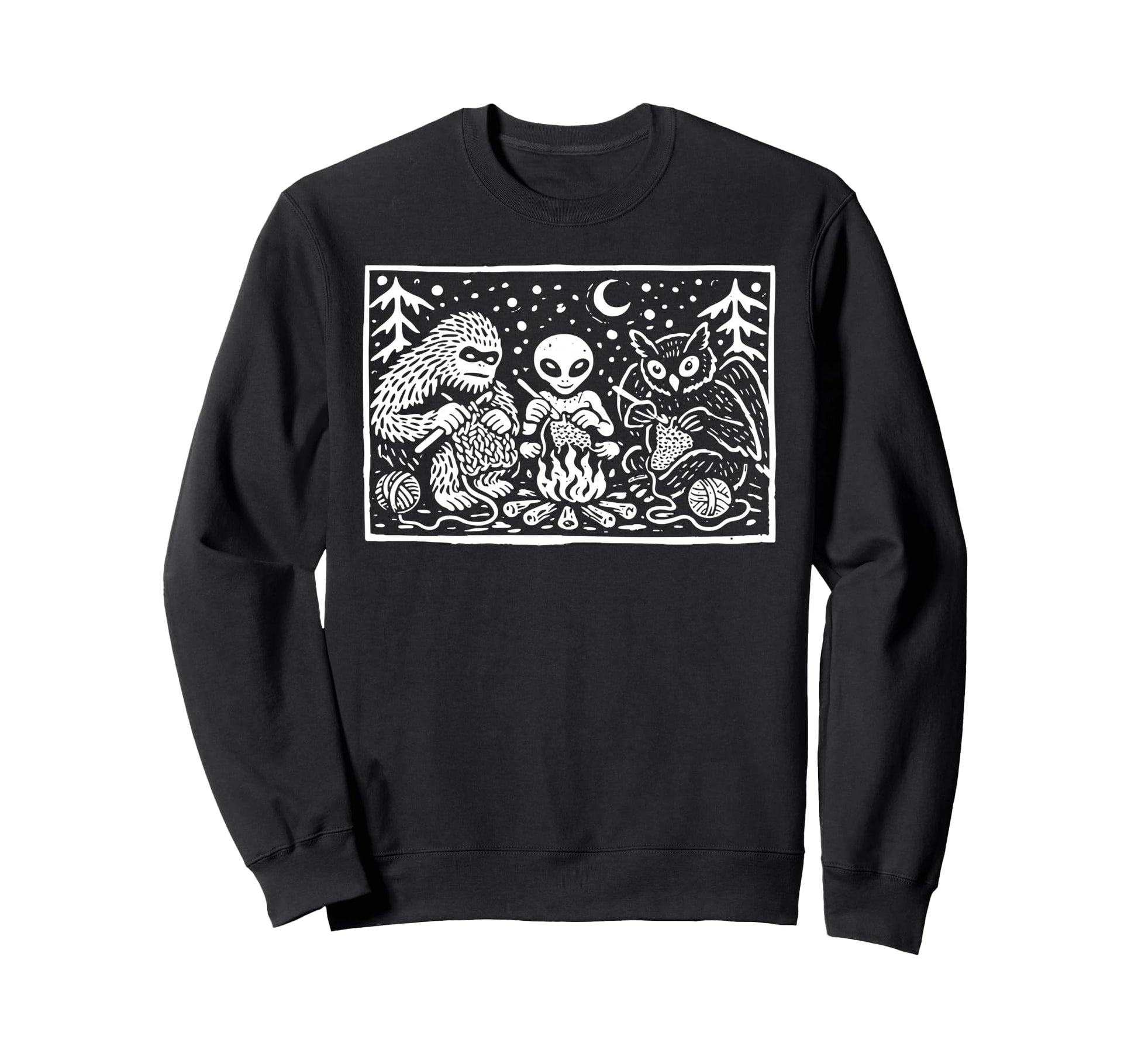 Campfire Crochet Club Funny Sweatshirt - Novelty Apparel for Adults - T-Shirt, Sweatshirt, Hoodie