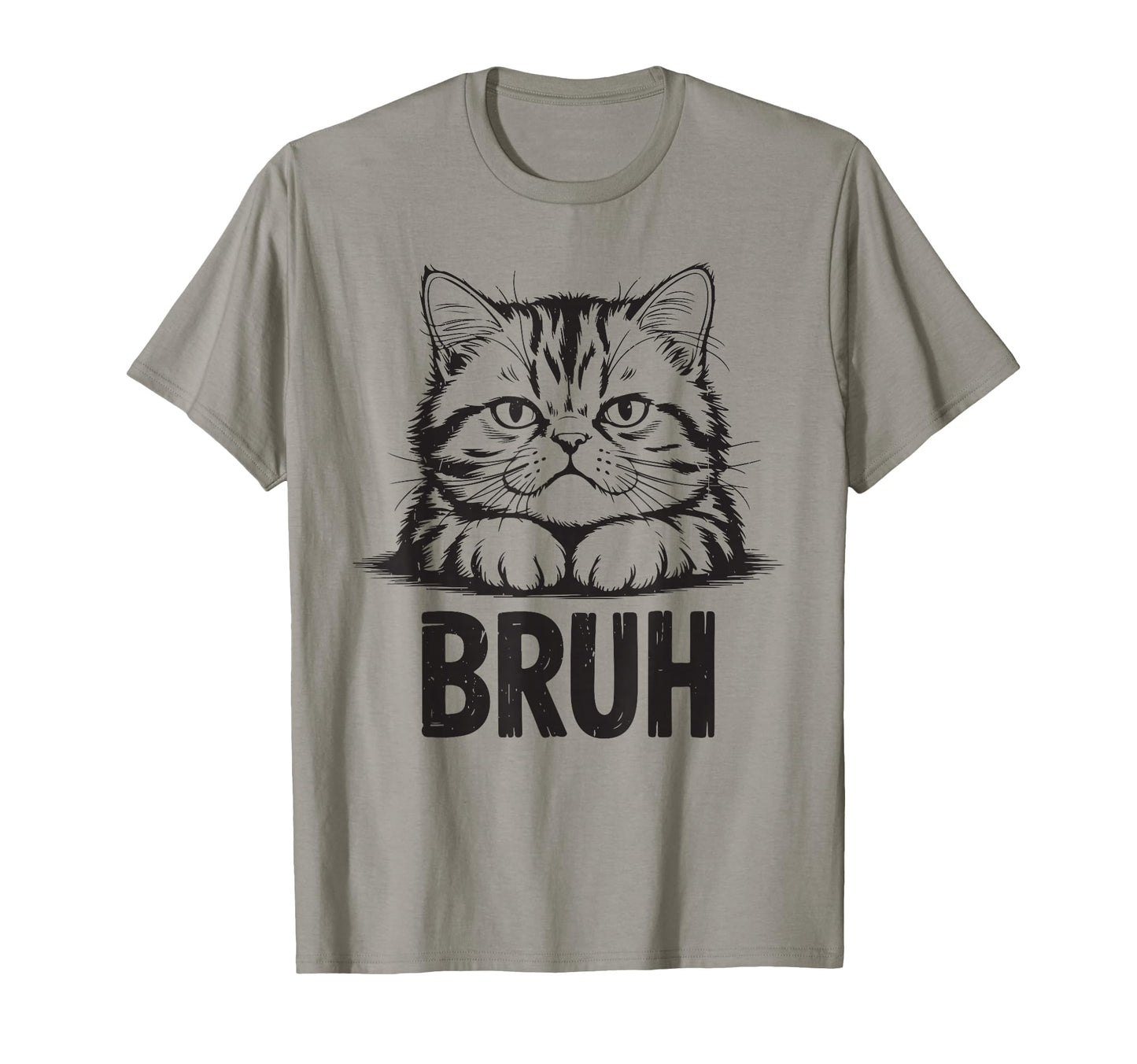 Bruh Funny Meme Persian Cat Teen Mom T-Shirt - Minimalist Print Men Women - T-Shirt, Sweatshirt, Hoodie