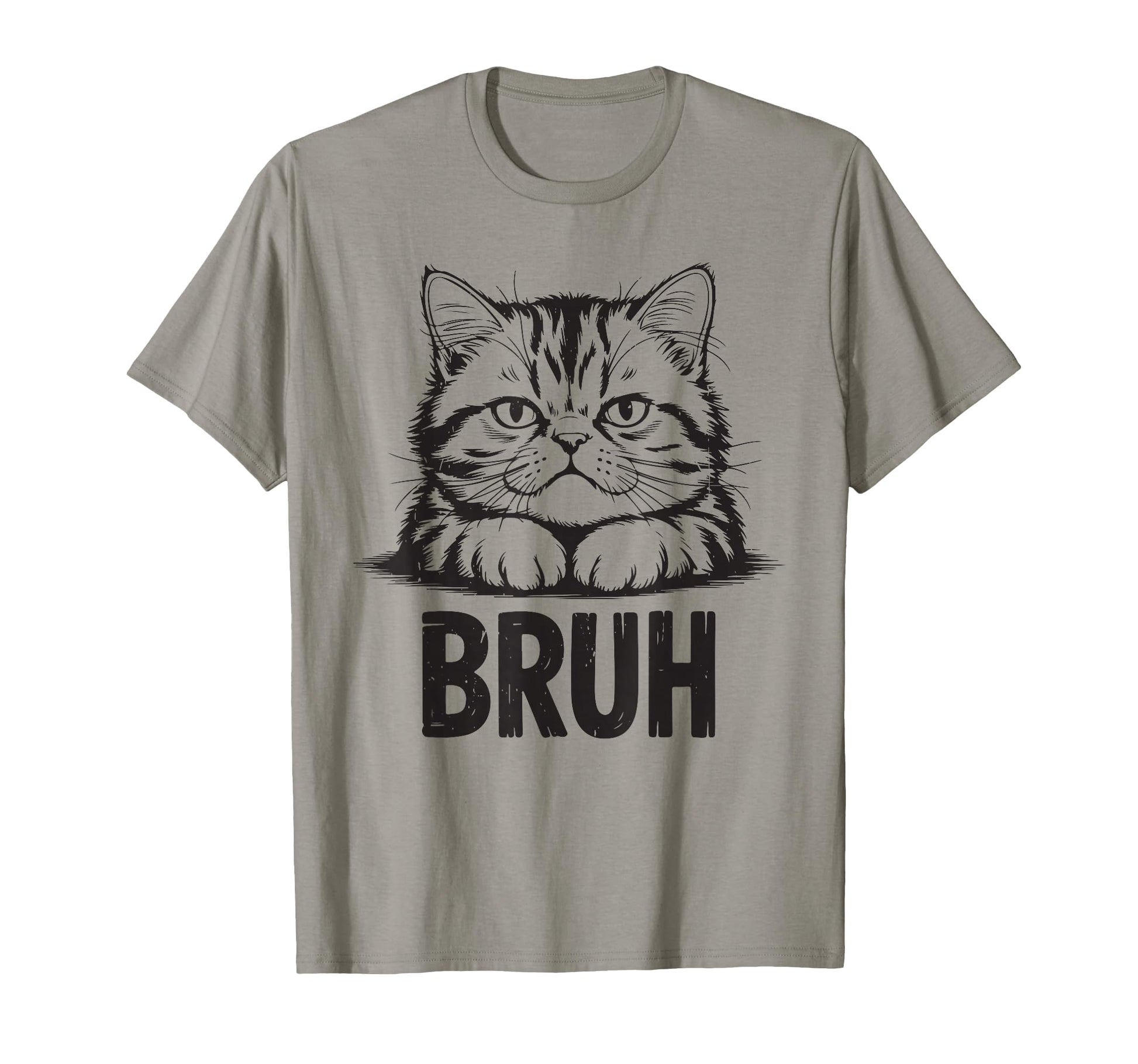 Bruh Funny Meme Persian Cat Teen Mom T-Shirt - Minimalist Print Men Women - T-Shirt, Sweatshirt, Hoodie
