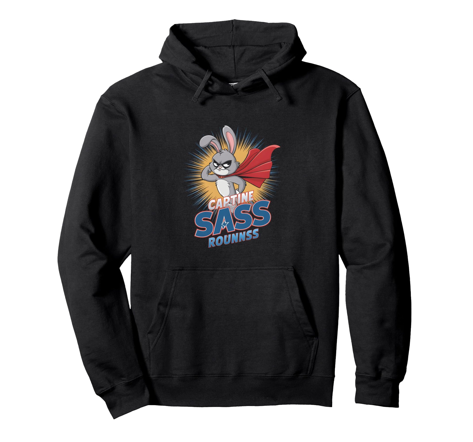 Grumpy Bunny Captain Sass Return Hoodie - Graphic Print Men Women - T-Shirt, Sweatshirt, Hoodie