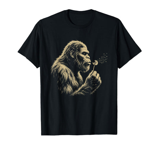 Blowing Wishes Funny Bigfoot Blowing T-Shirt - Novelty Apparel for Adults - T-Shirt, Sweatshirt, Hoodie