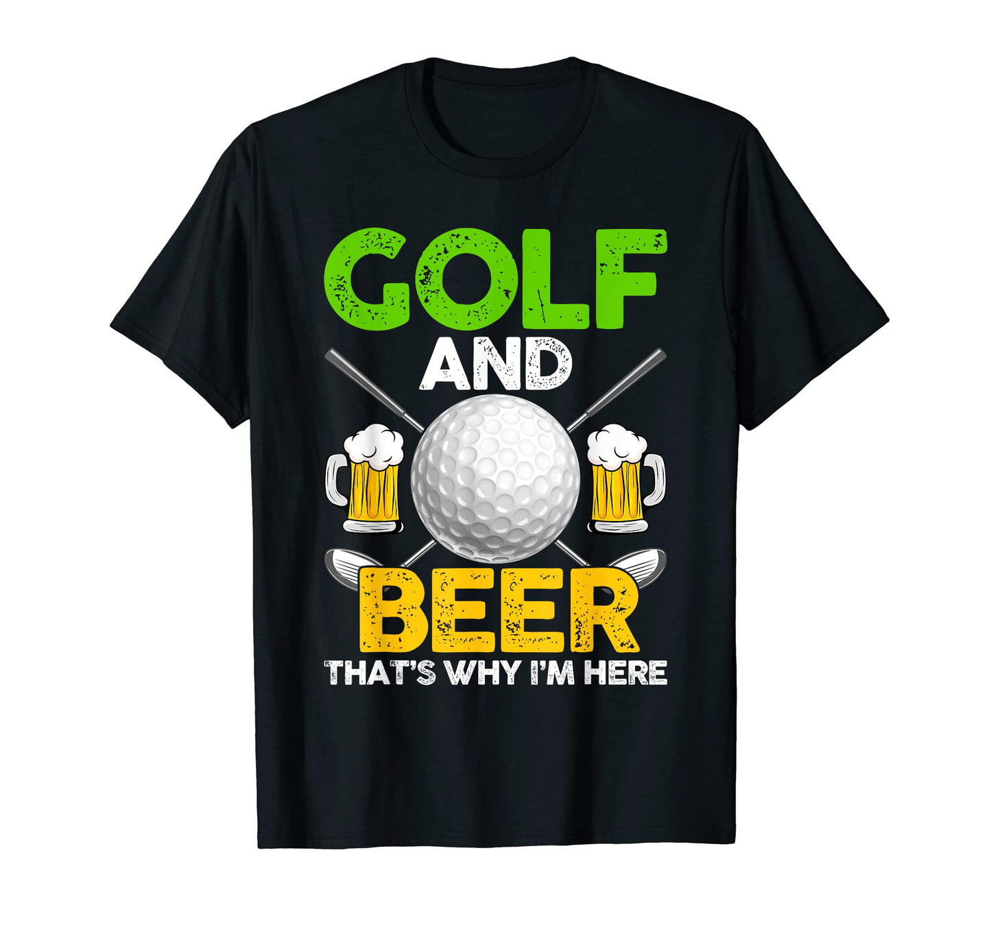 Golf Beer Joke Dad Funny Papa Fathers T-Shirt - Novelty Apparel for Adults - T-Shirt, Sweatshirt, Hoodie