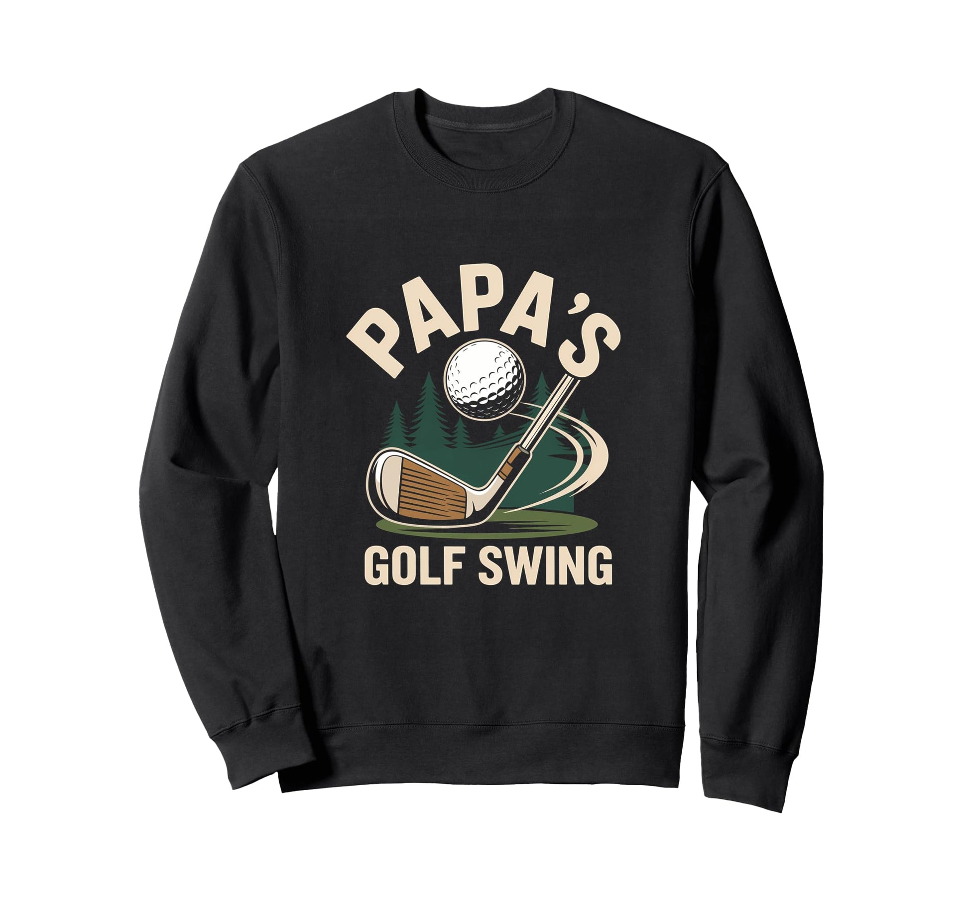 Papas Golf Swing Fathers Day Golfing Sweatshirt - Custom Art Print Unisex - T-Shirt, Sweatshirt, Hoodie