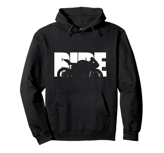 Bike Motorcyclist Motorcycle Rider Hoodie - Aesthetic Graphic Men Women - T-Shirt, Sweatshirt, Hoodie