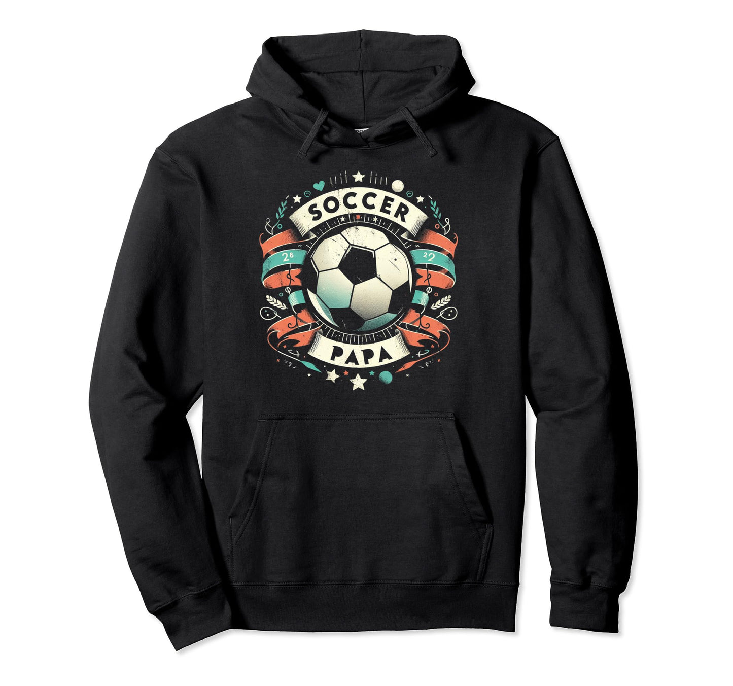 Soccer Papa Family Matching Dad Hoodie - Casual Everyday Wear Men Women - T-Shirt, Sweatshirt, Hoodie