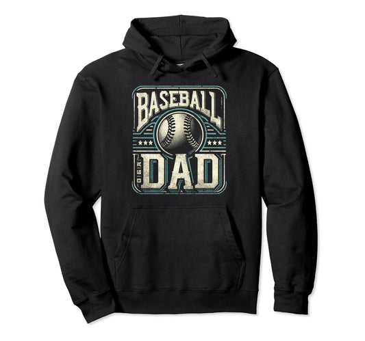 Baseball Dad Fathers Day Hoodie - Novelty Apparel Unisex - T-Shirt, Sweatshirt, Hoodie