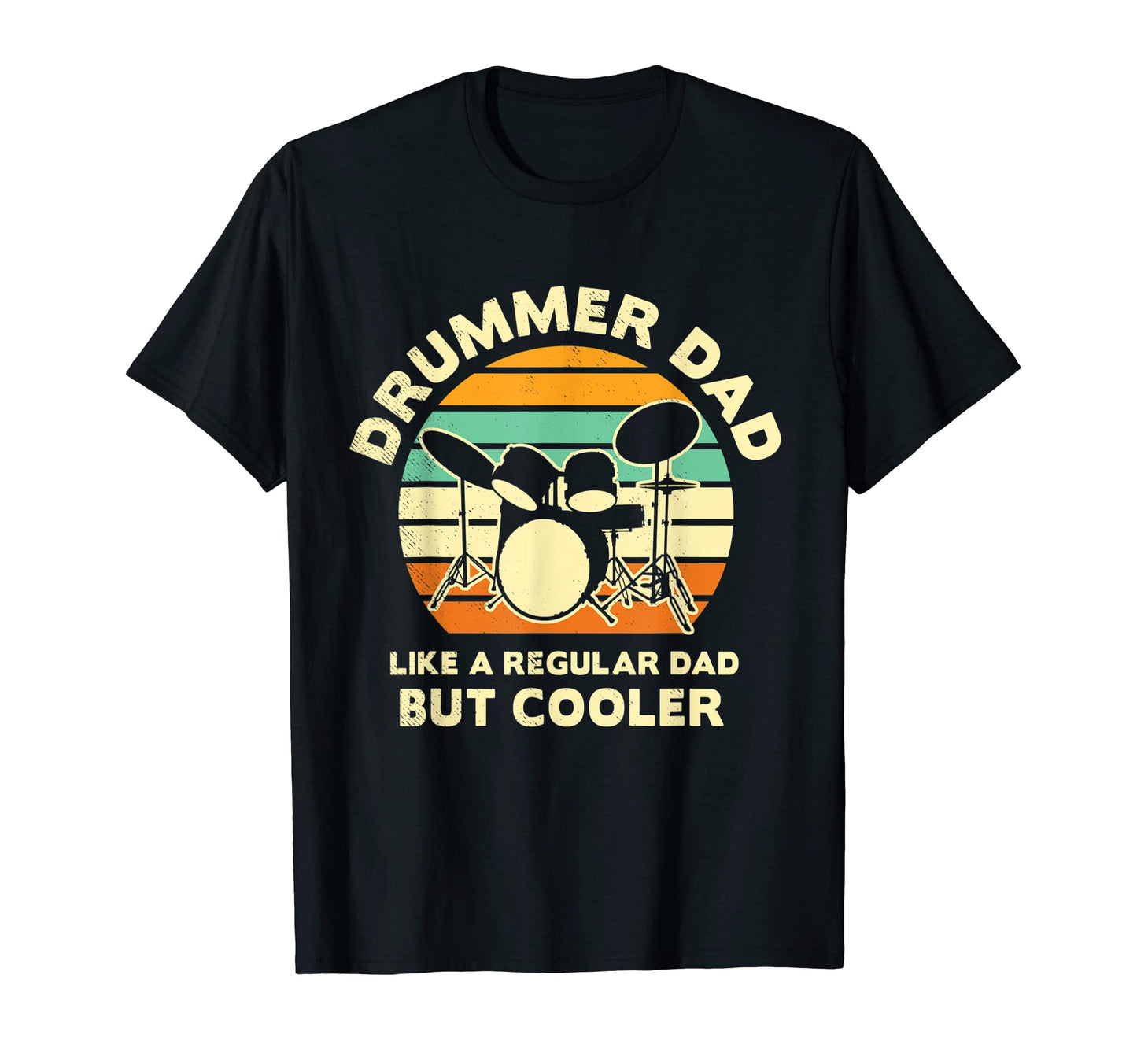 Drummer Musician Sunset Art Dad T-Shirt - Custom Art Print for Adults - T-Shirt, Sweatshirt, Hoodie