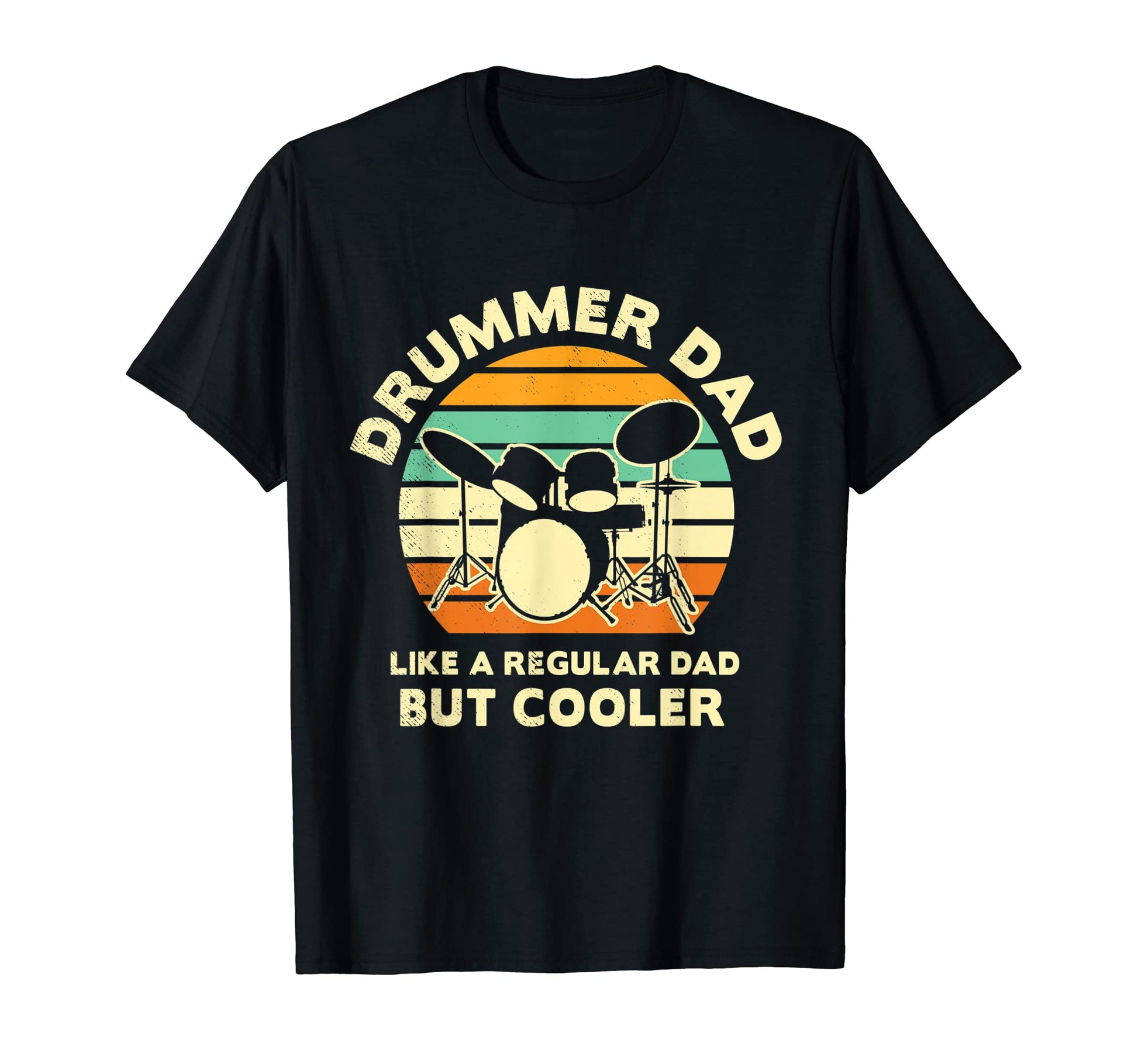 Drummer Musician Sunset Art Dad T-Shirt - Custom Art Print for Adults - T-Shirt, Sweatshirt, Hoodie