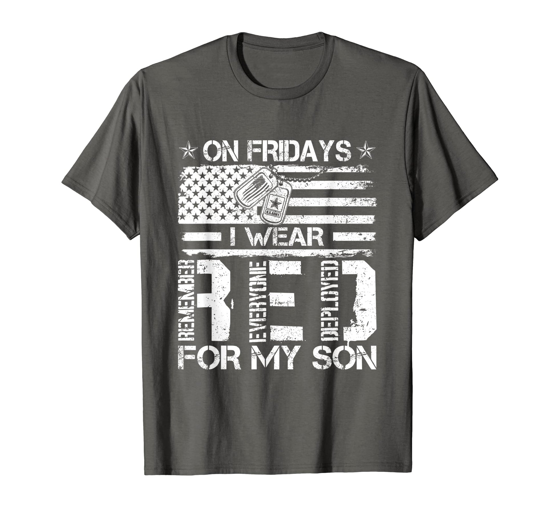 Friday I Wear Red American Flag Proud T-Shirt - Graphic Print for Adults - T-Shirt, Sweatshirt, Hoodie