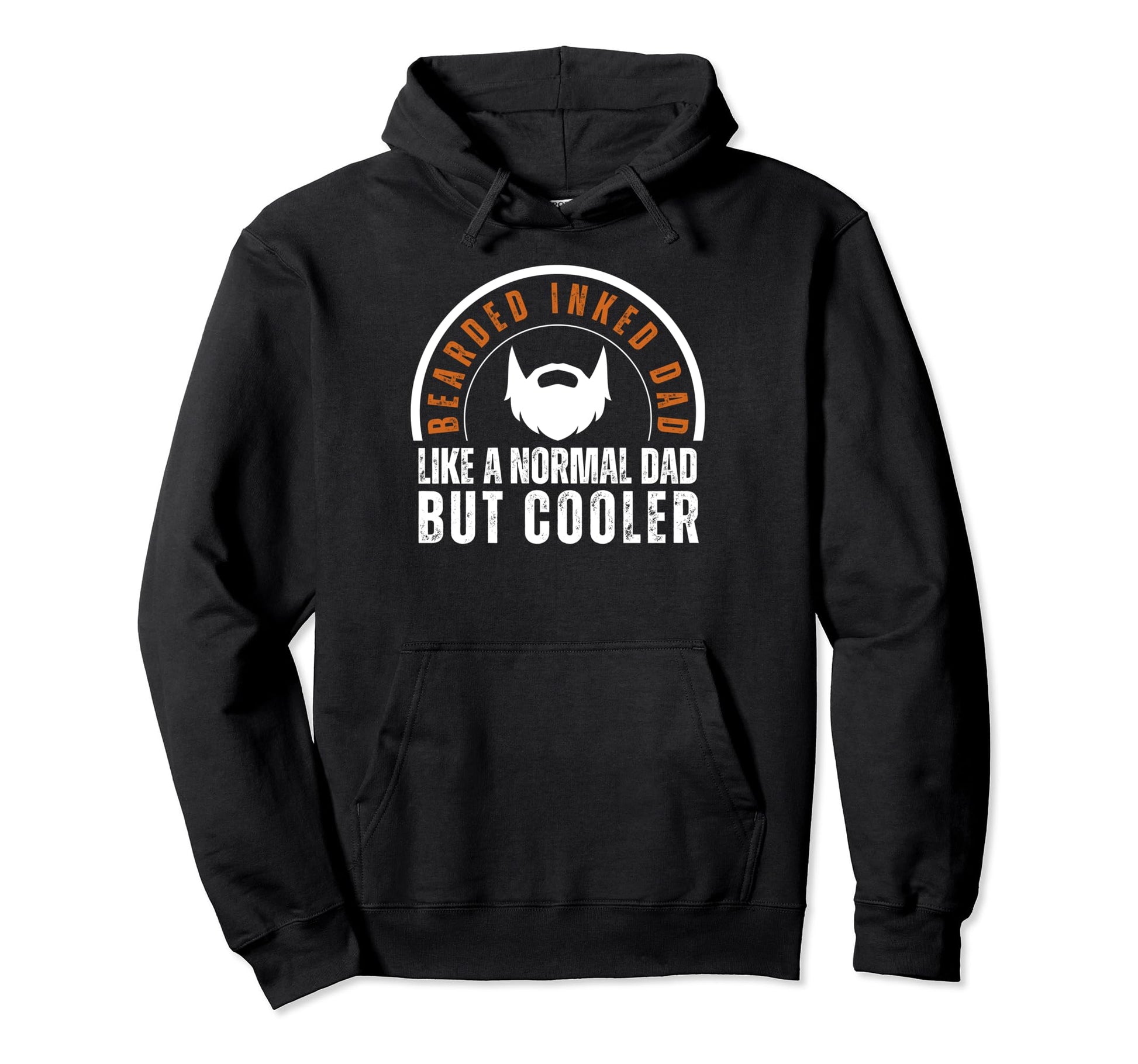 Bearded Inked Dad Like Normal Dad But Hoodie - Minimalist Print Men Women - T-Shirt, Sweatshirt, Hoodie