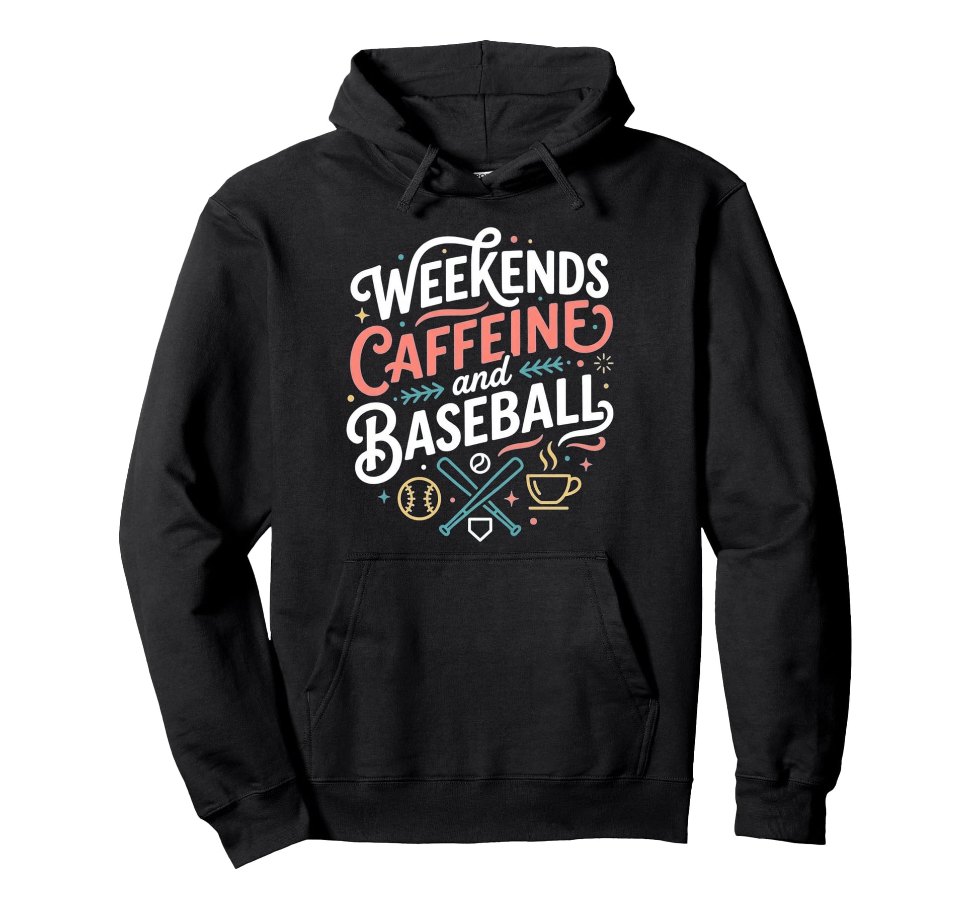 Funny Baseball Mom Weekends Hoodie - Casual Everyday Wear for Adults - T-Shirt, Sweatshirt, Hoodie