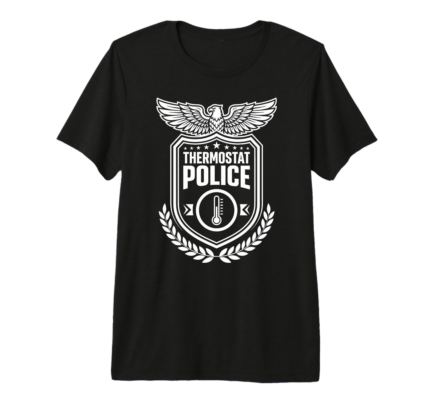 Thermostat Police Sarcastic Tri Blend T-Shirt - Minimalist Print Men Women - T-Shirt, Sweatshirt, Hoodie