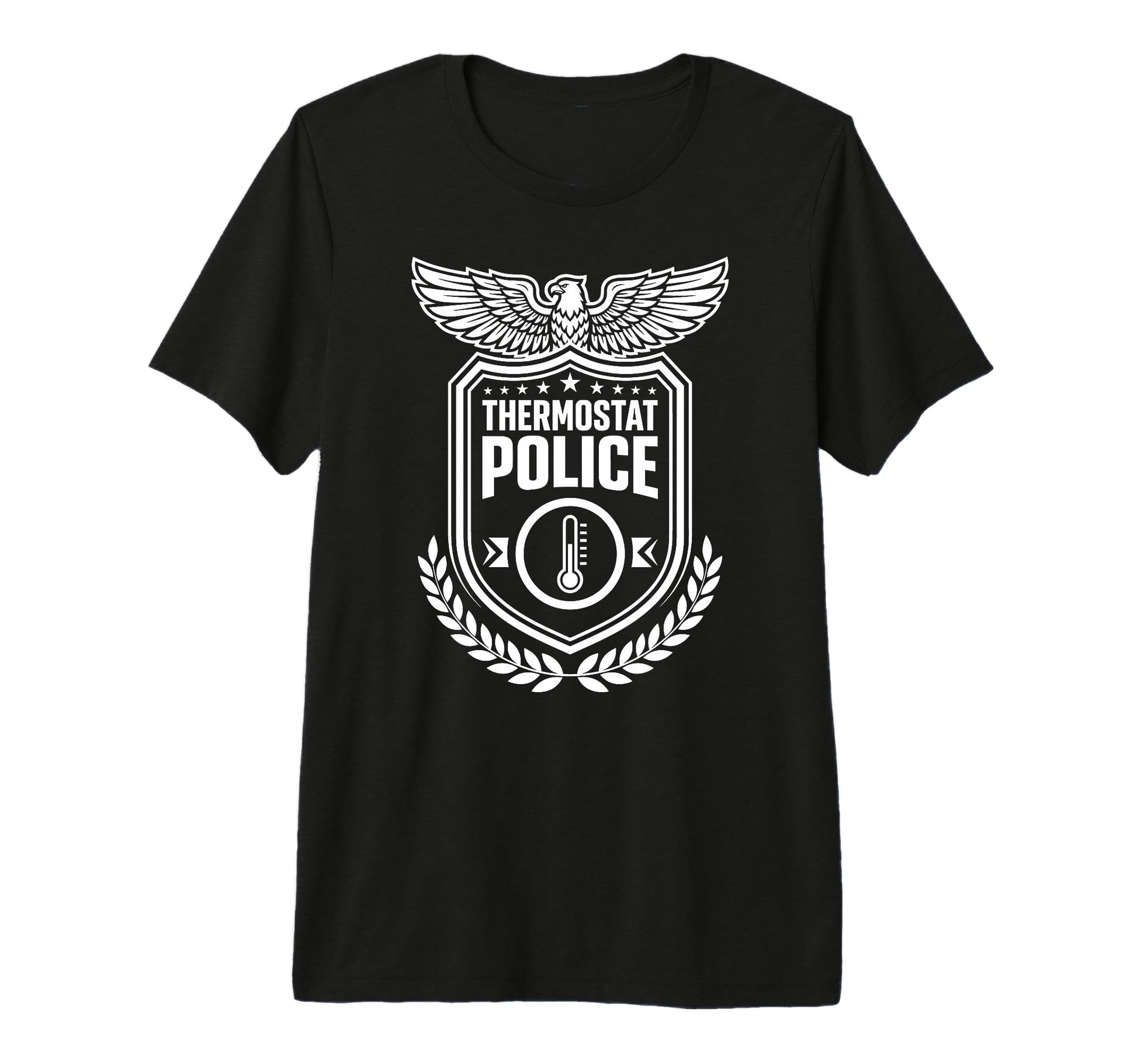 Thermostat Police Sarcastic Tri Blend T-Shirt - Minimalist Print Men Women - T-Shirt, Sweatshirt, Hoodie