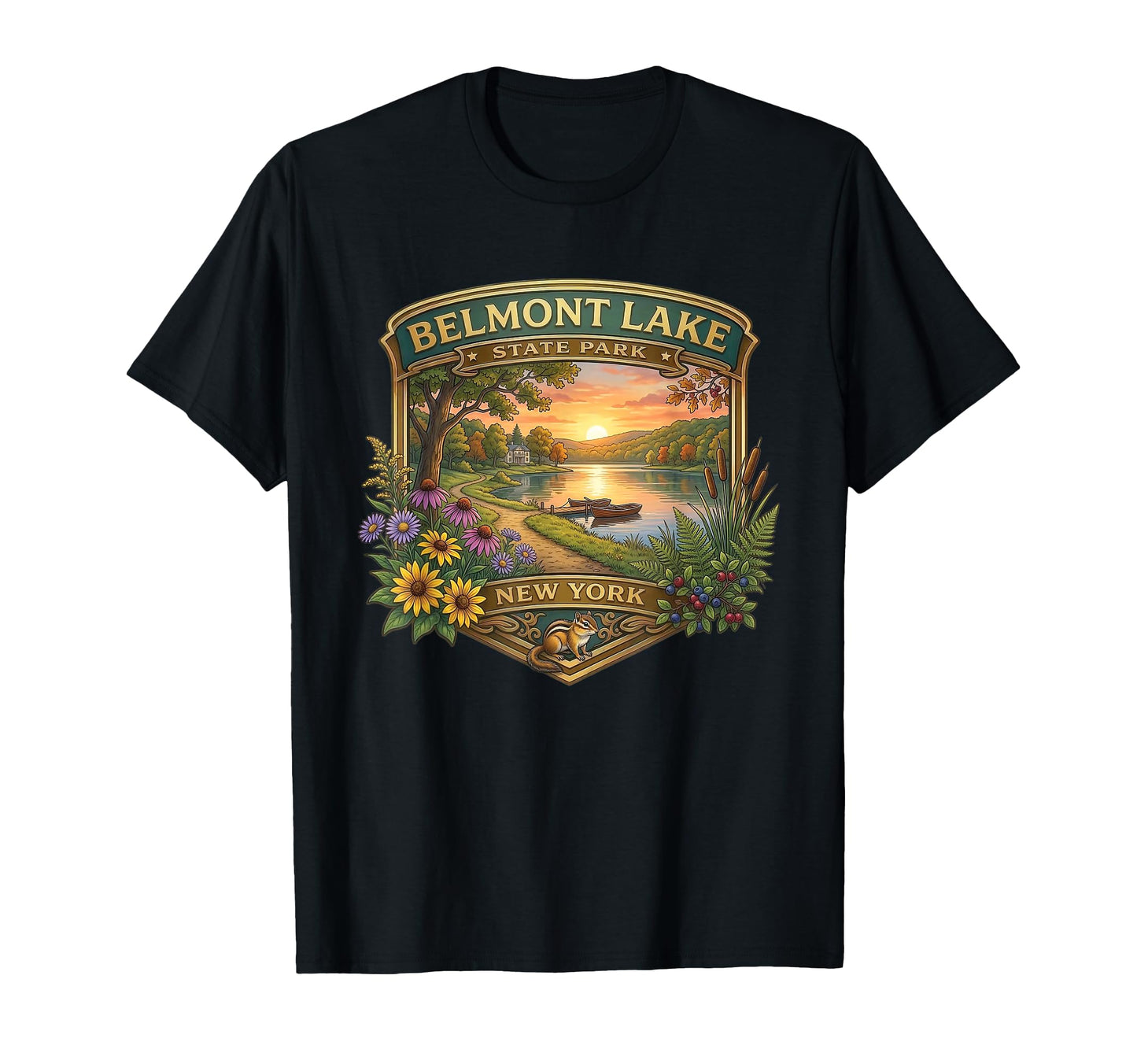 Belmont Lake State Park New York Hiking T-Shirt - Custom Art Print Unisex - T-Shirt, Sweatshirt, Hoodie