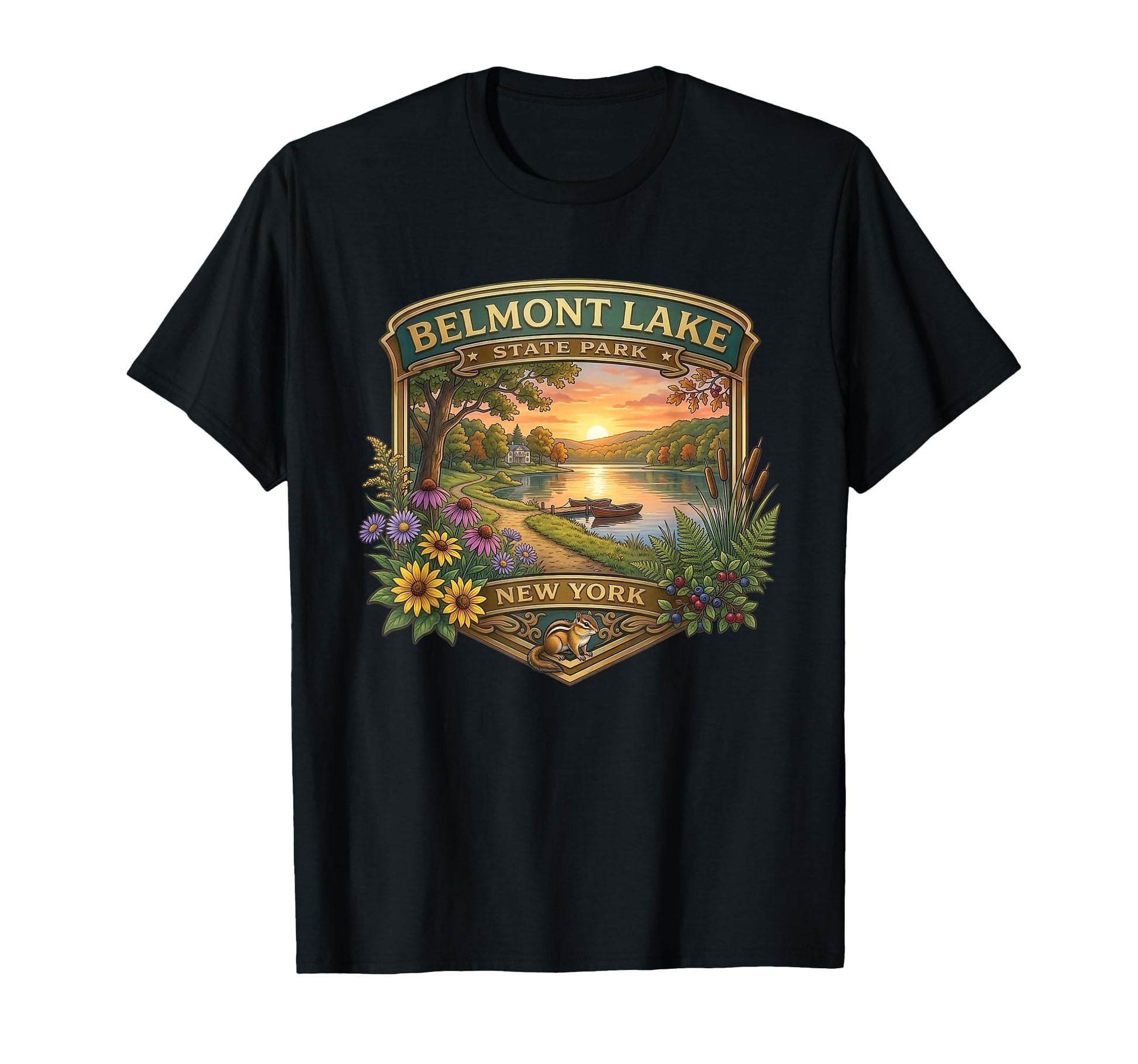 Belmont Lake State Park New York Hiking T-Shirt - Custom Art Print Unisex - T-Shirt, Sweatshirt, Hoodie