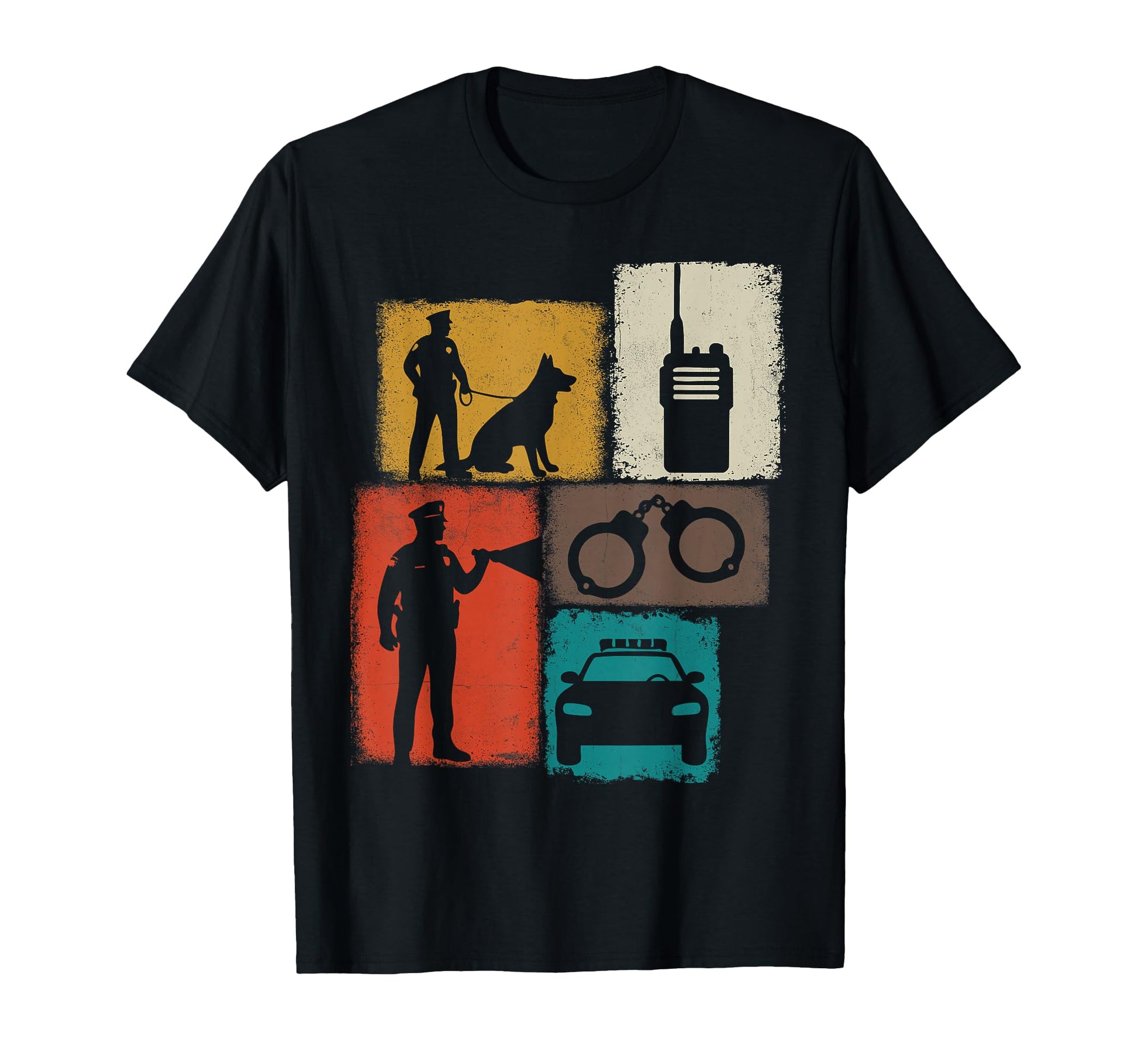 Police Officer Collage Police T-Shirt - Custom Art Print Unisex - T-Shirt, Sweatshirt, Hoodie