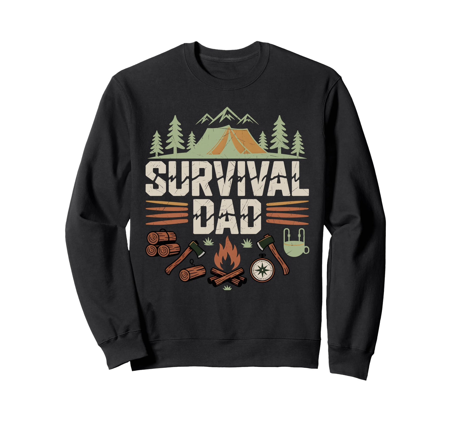 Bushcraft Camping Outdoor Survival Sweatshirt - Trendy Graphic for Adults - T-Shirt, Sweatshirt, Hoodie