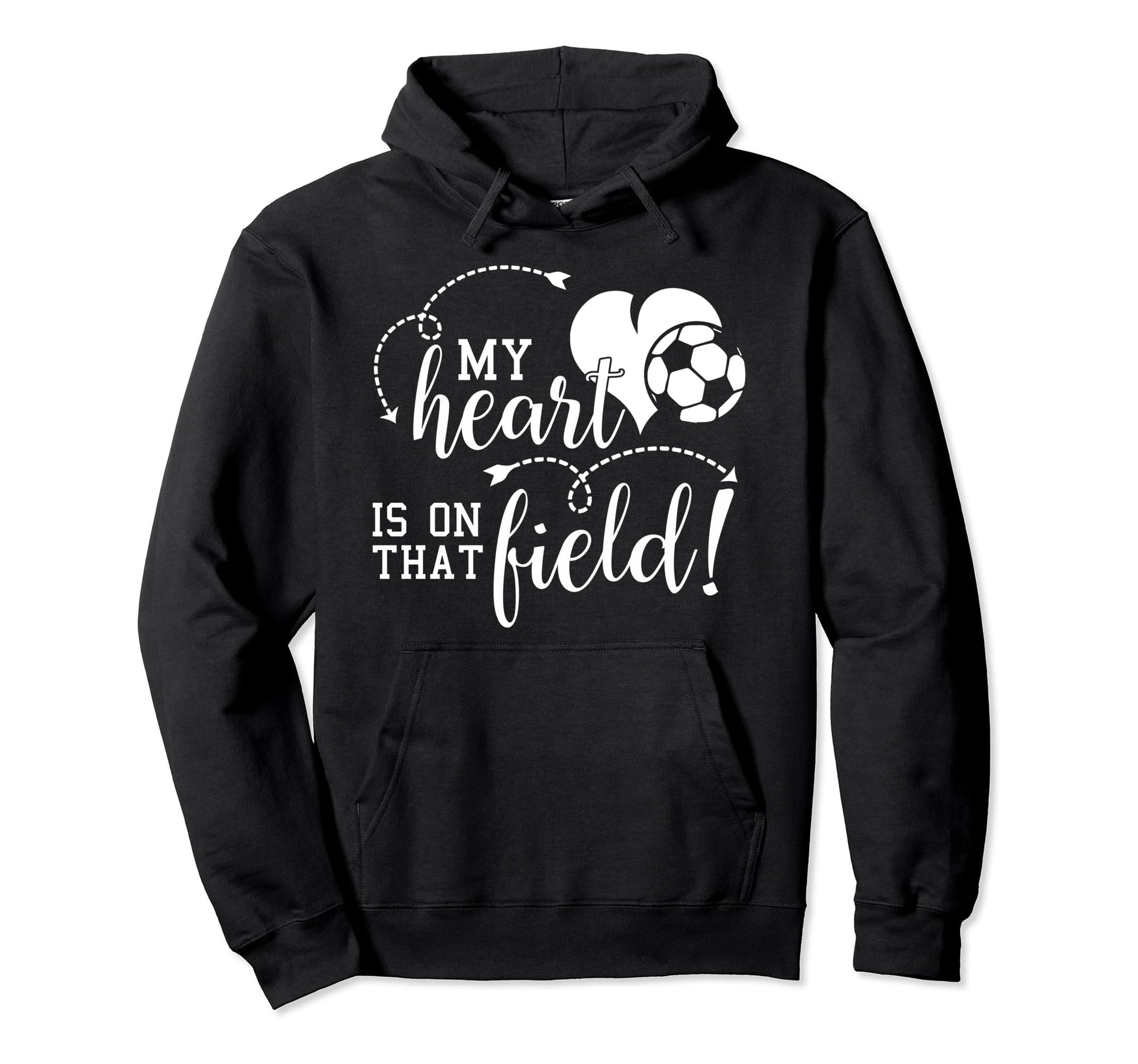 My Heart Is That Soccer Field Mom Dad Hoodie - Minimalist Print Unisex - T-Shirt, Sweatshirt, Hoodie