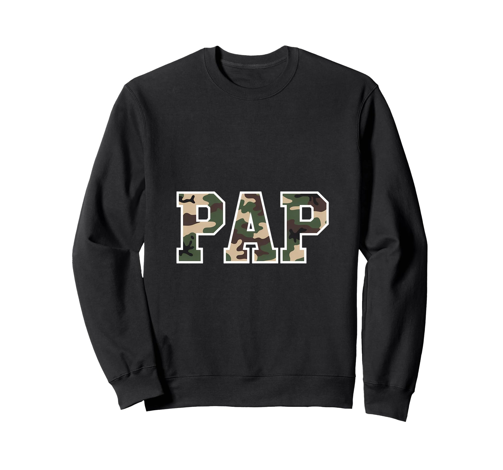 Funny Pap Camo Dad Granpa Fun Sweatshirt - Minimalist Print Men Women - T-Shirt, Sweatshirt, Hoodie