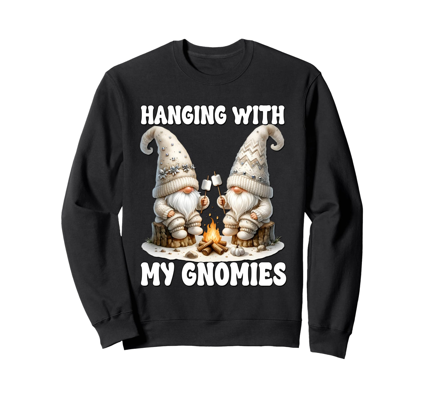 Funny Camping Dad Gnomes Campfire Sweatshirt - Trendy Graphic for Adults - T-Shirt, Sweatshirt, Hoodie