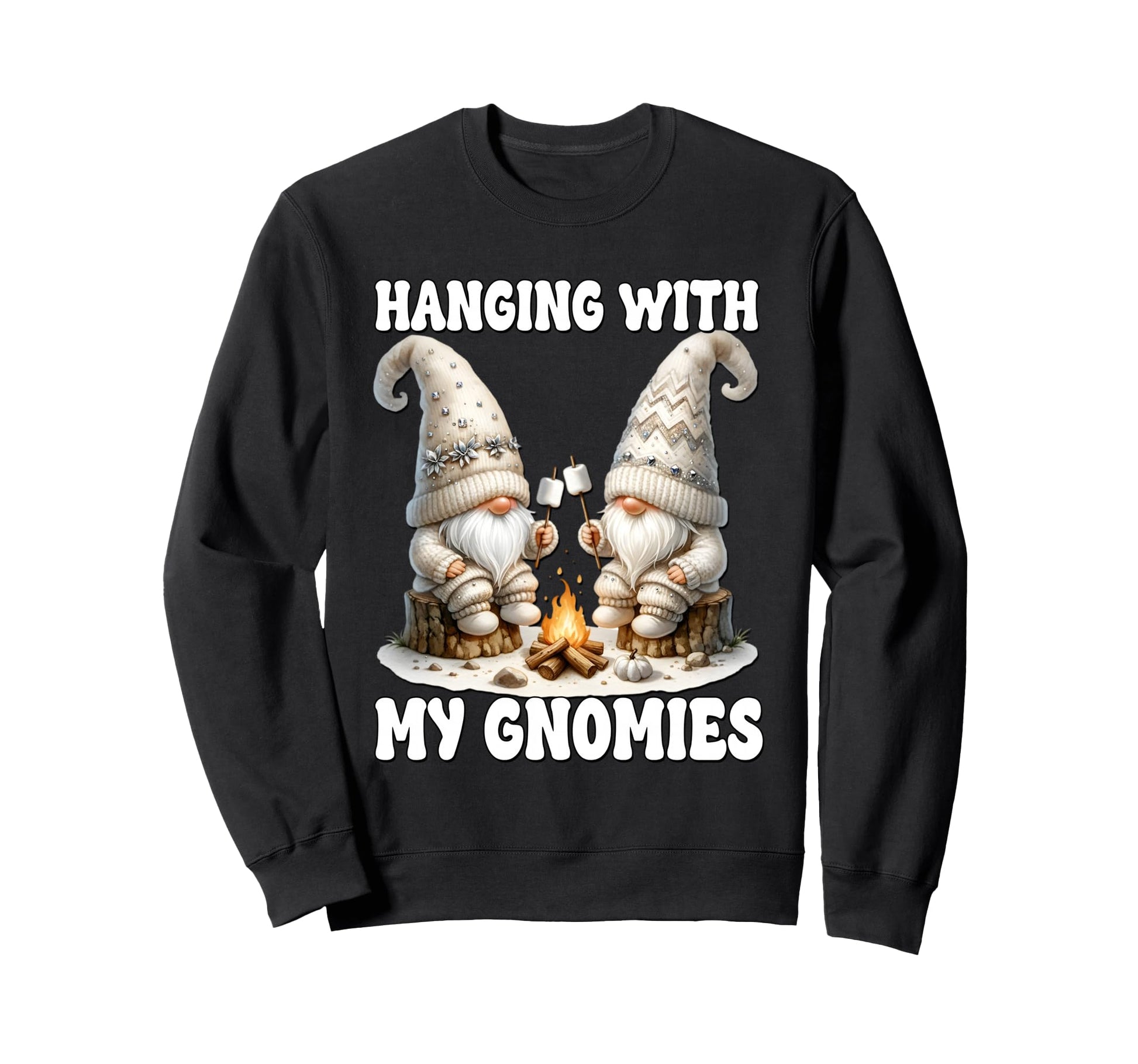 Funny Camping Dad Gnomes Campfire Sweatshirt - Trendy Graphic for Adults - T-Shirt, Sweatshirt, Hoodie