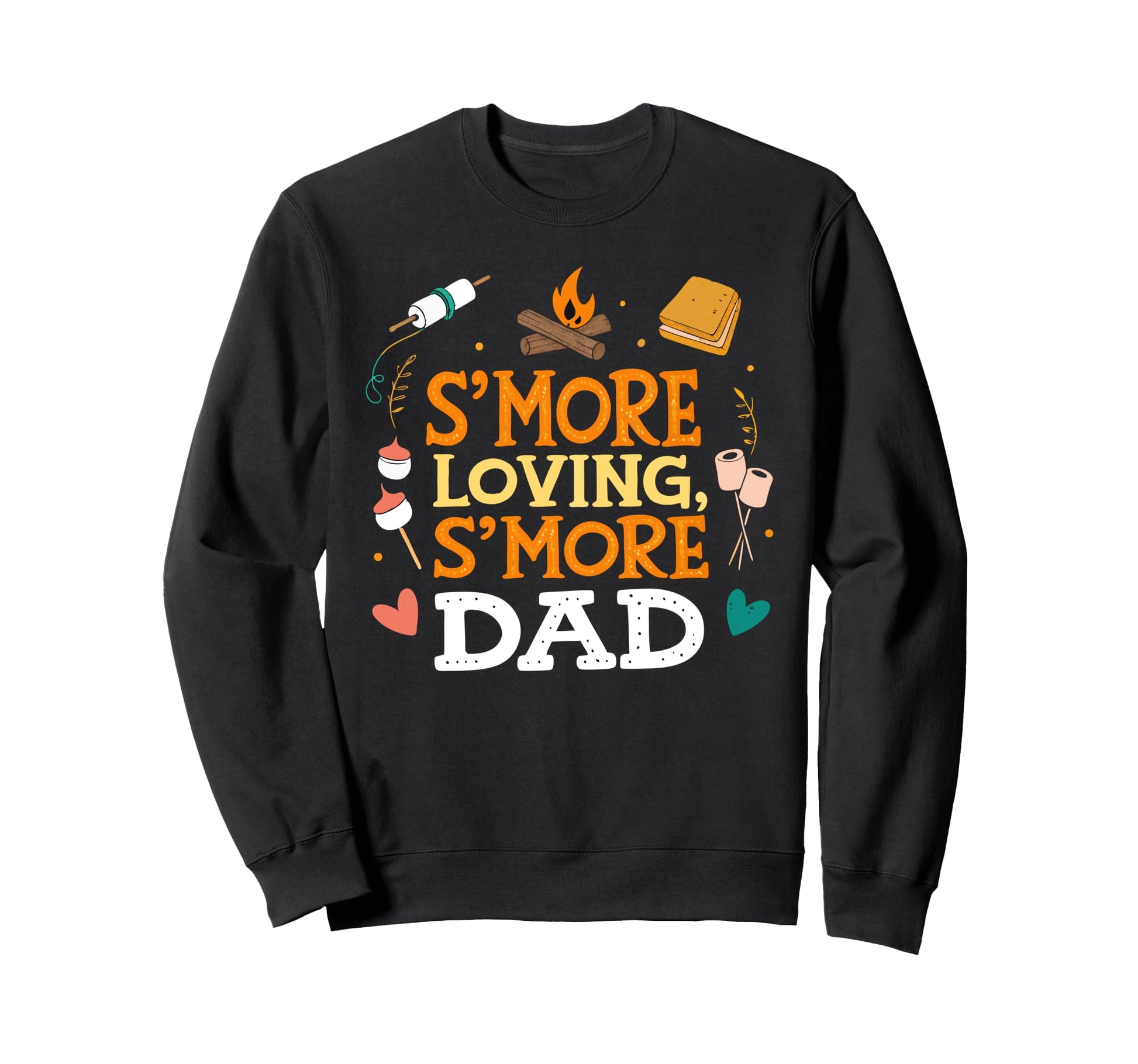 Hiking Fathers Day Smore Dad Camping Sweatshirt - Graphic Print Men Women - T-Shirt, Sweatshirt, Hoodie
